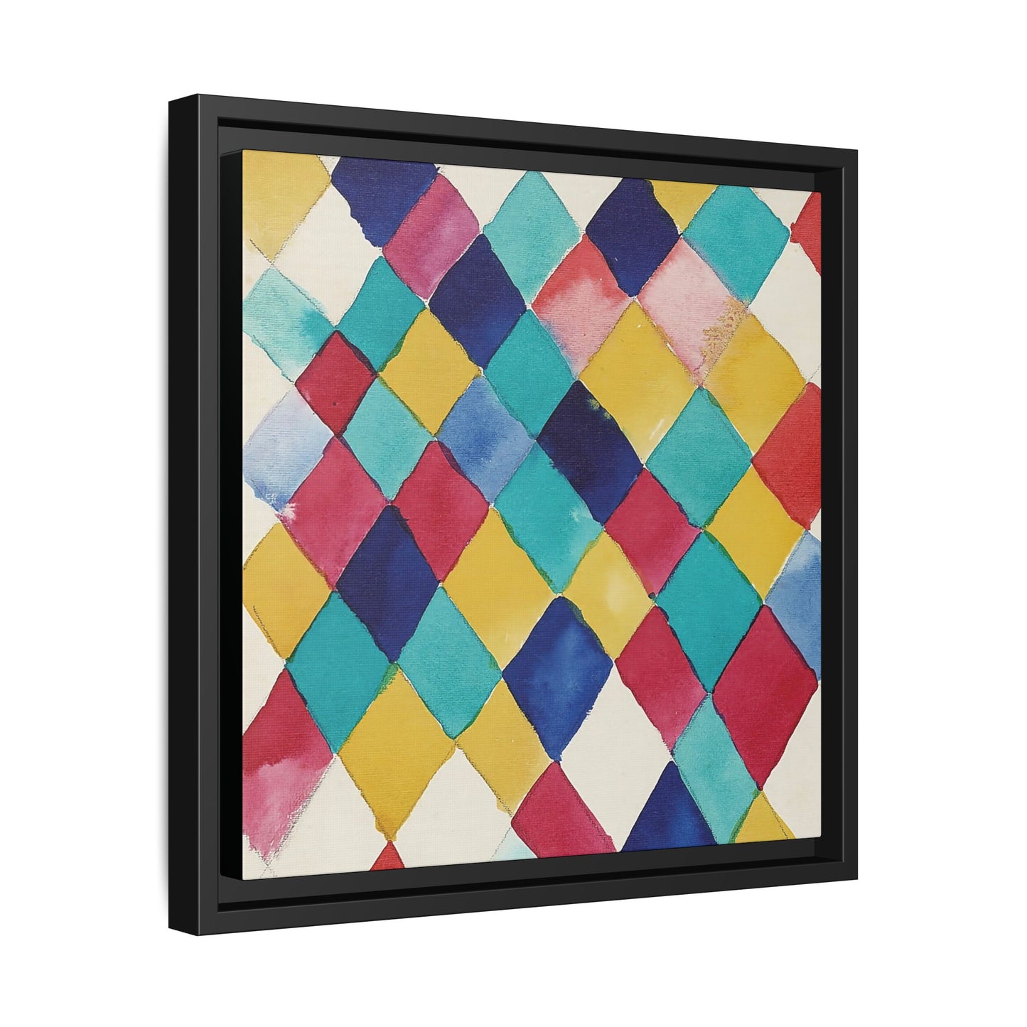 Wassily Kandinsky / Étude des couleurs avec les diamants (1913) / Toile encadrée sur caisse américaine