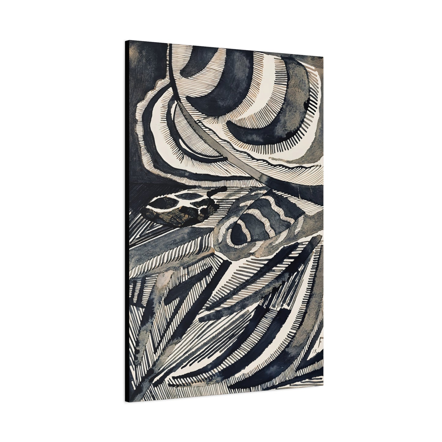 Landschaft (1918) by Otto Freundlich / Reproduction Fine Art sur Toile / Epaisseur 3.2 cm - 1.25 inch