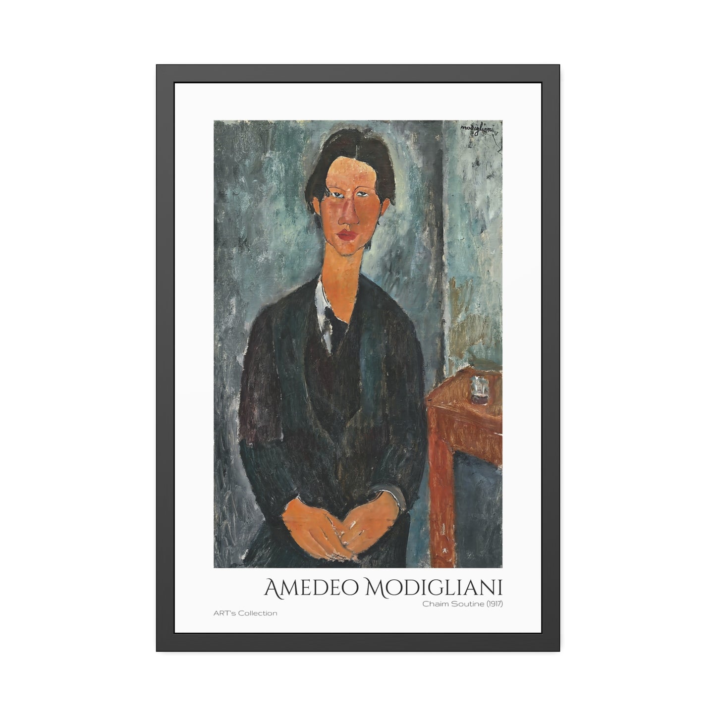 Chaim Soutine (1917) by Amedeo Modigliani / Affiche Encadrée série ART's Collection