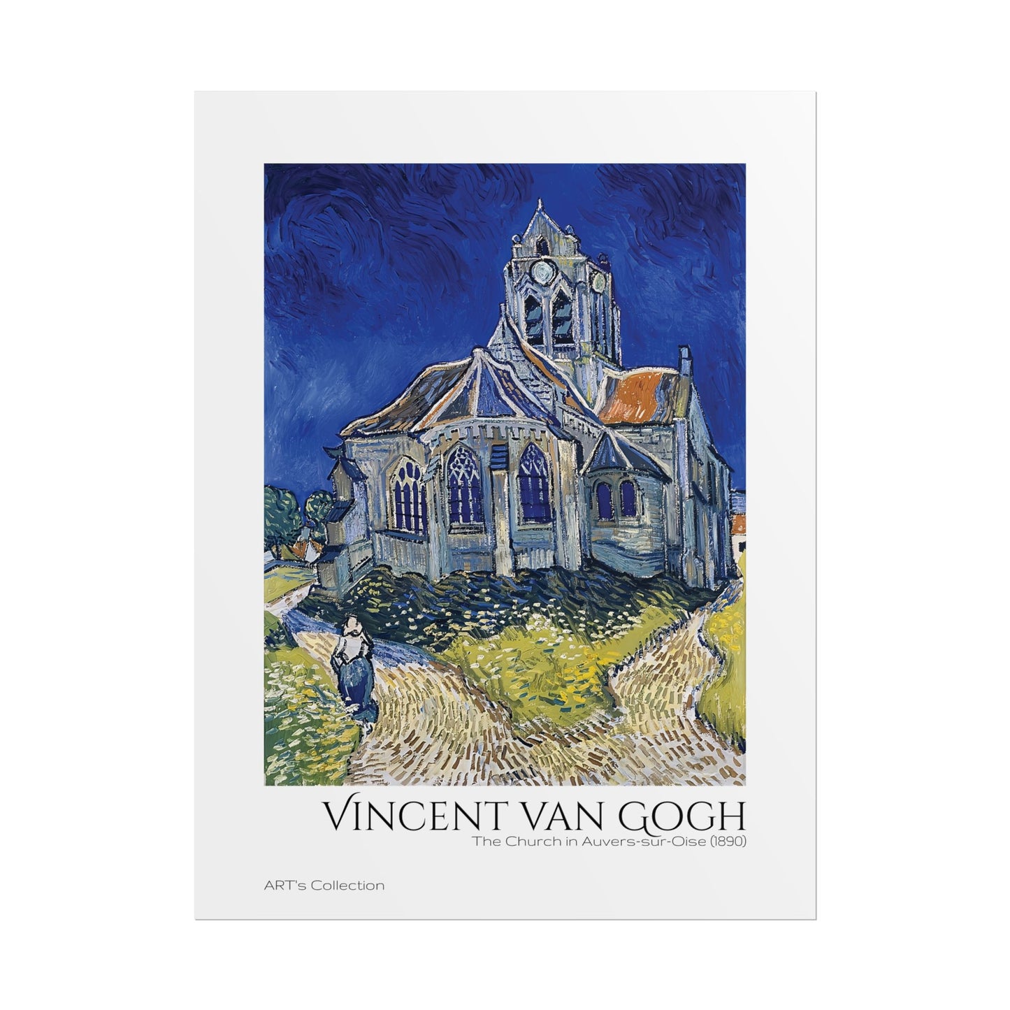 The Church in Auvers-sur-Oise, View from the Chevet (1890) by Vincent van Gogh / Affiche imprimée - Série ART's Collection