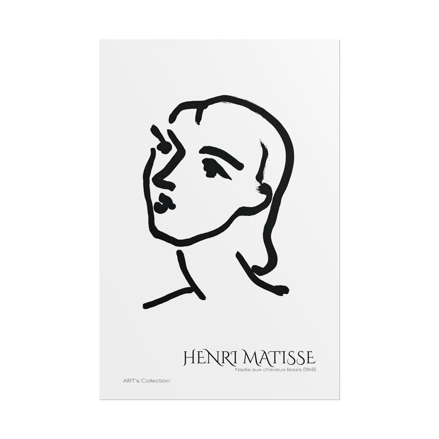 Nadia aux cheveux lisses (1948) by Henri Matisse / Affiche imprimée - Série ART's Collection
