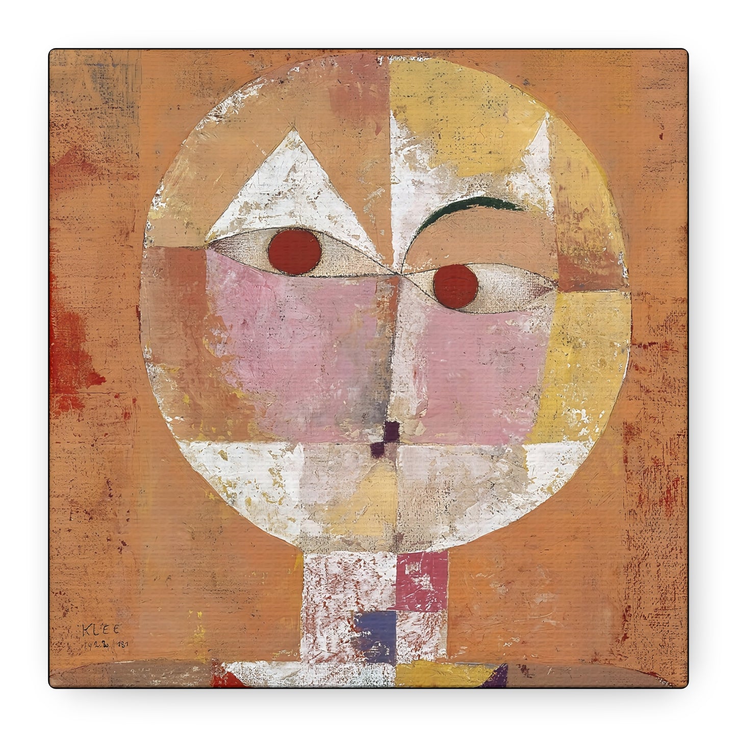 Senecio - Soon to be Aged (1922) by Paul Klee / Reproduction Fine Art sur Toile / Large Epaisseur 3.2 cm - 1.25 inch