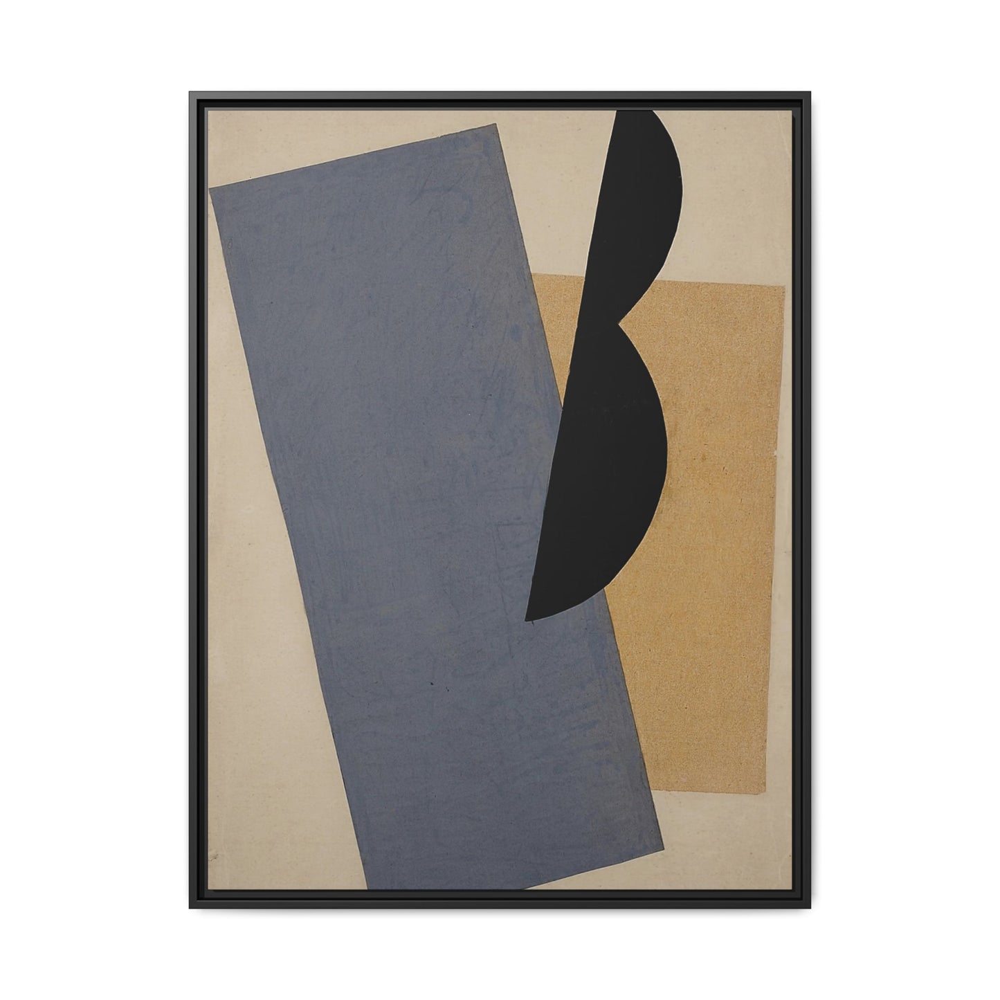 Composition Blue-Yellow-Black (1920) by El Lissitzky / Toile encadrée sur caisse américaine
