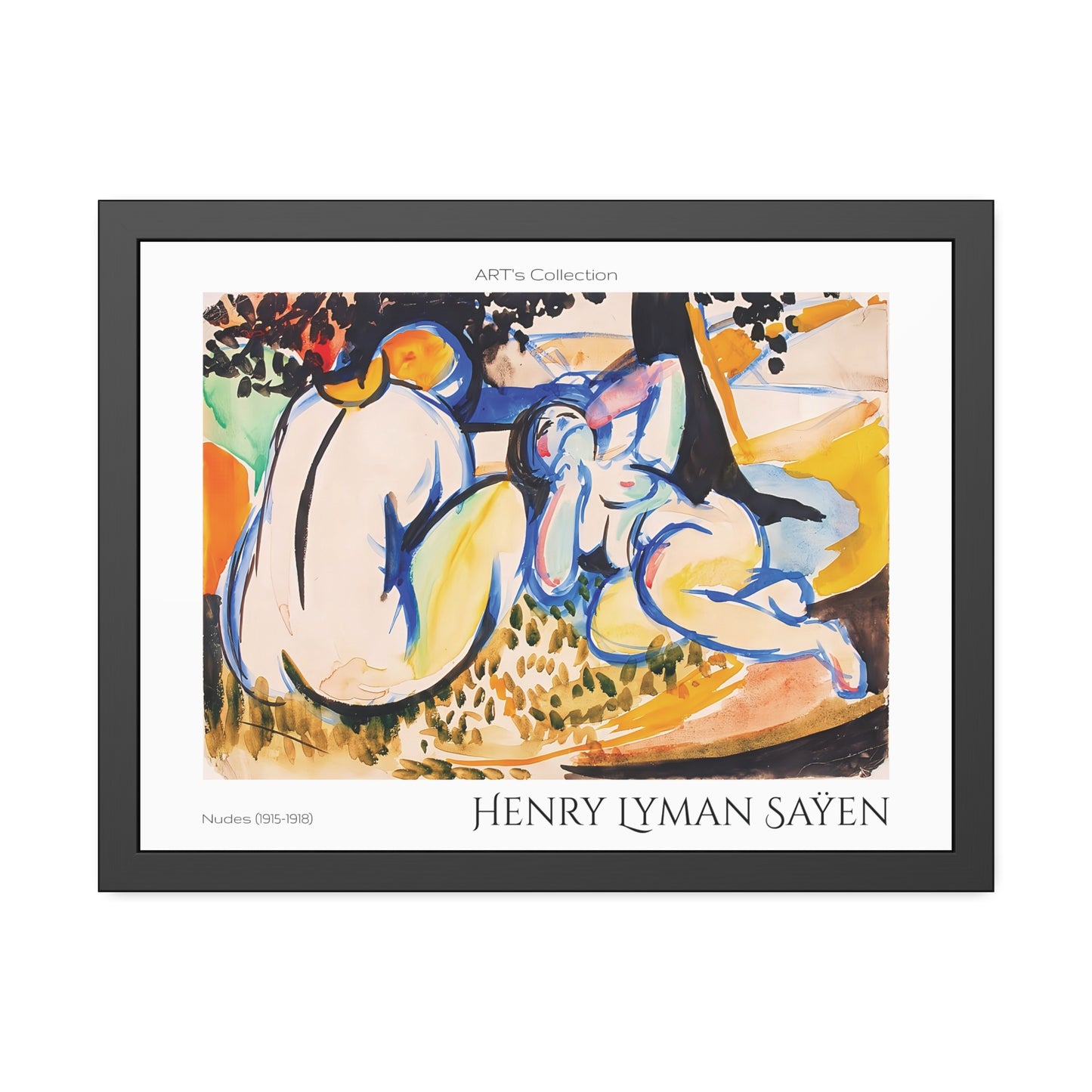 Nudes (1915-1918) by Henry Lyman Saÿen / Affiche Encadrée série ART's Collection