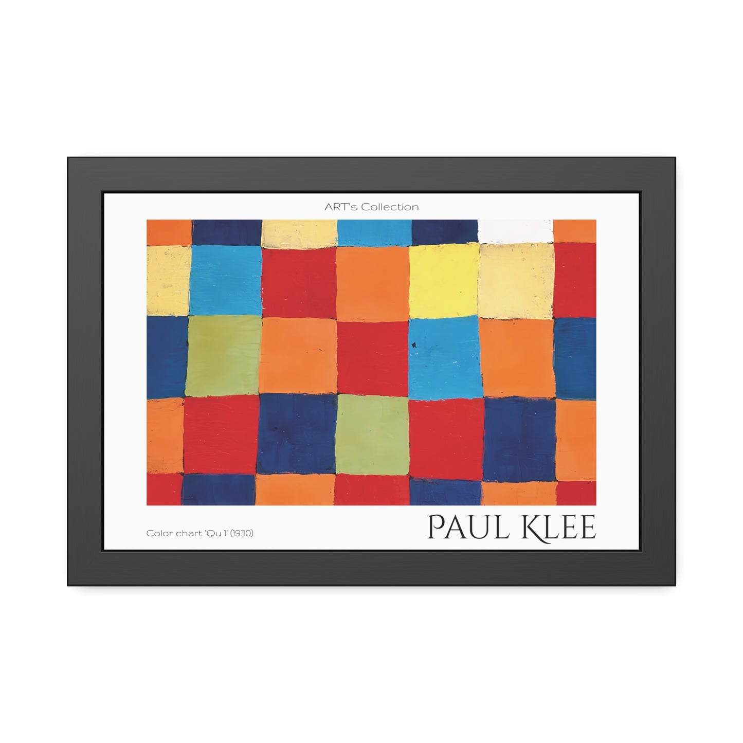 Color chart Qu 1 (1930) by Paul Klee / Affiche Encadrée série ART's Collection