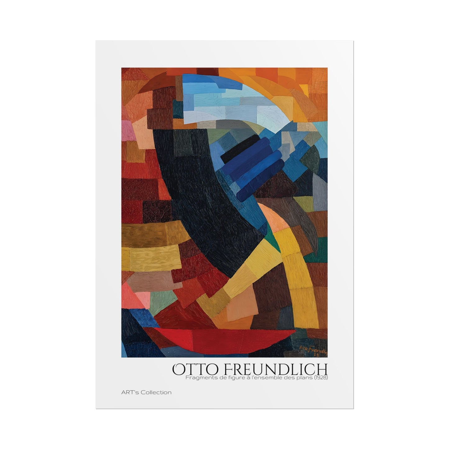 Fragments de figure à l'ensemble des plans (1928) by Otto Freundlich / Affiche imprimée - Série ART's Collection