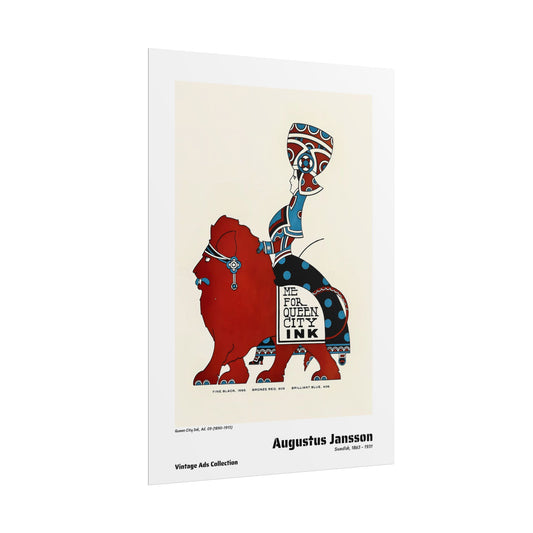 Queen City Ink, Ad. 09 (1890-1913) by Augustus Jansson / Affiche imprimée - Série Vintage Ads Collection