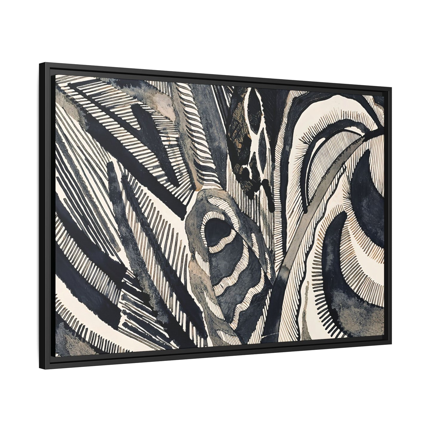 Landschaft (1918) by Otto Freundlich / Toile encadrée sur caisse américaine