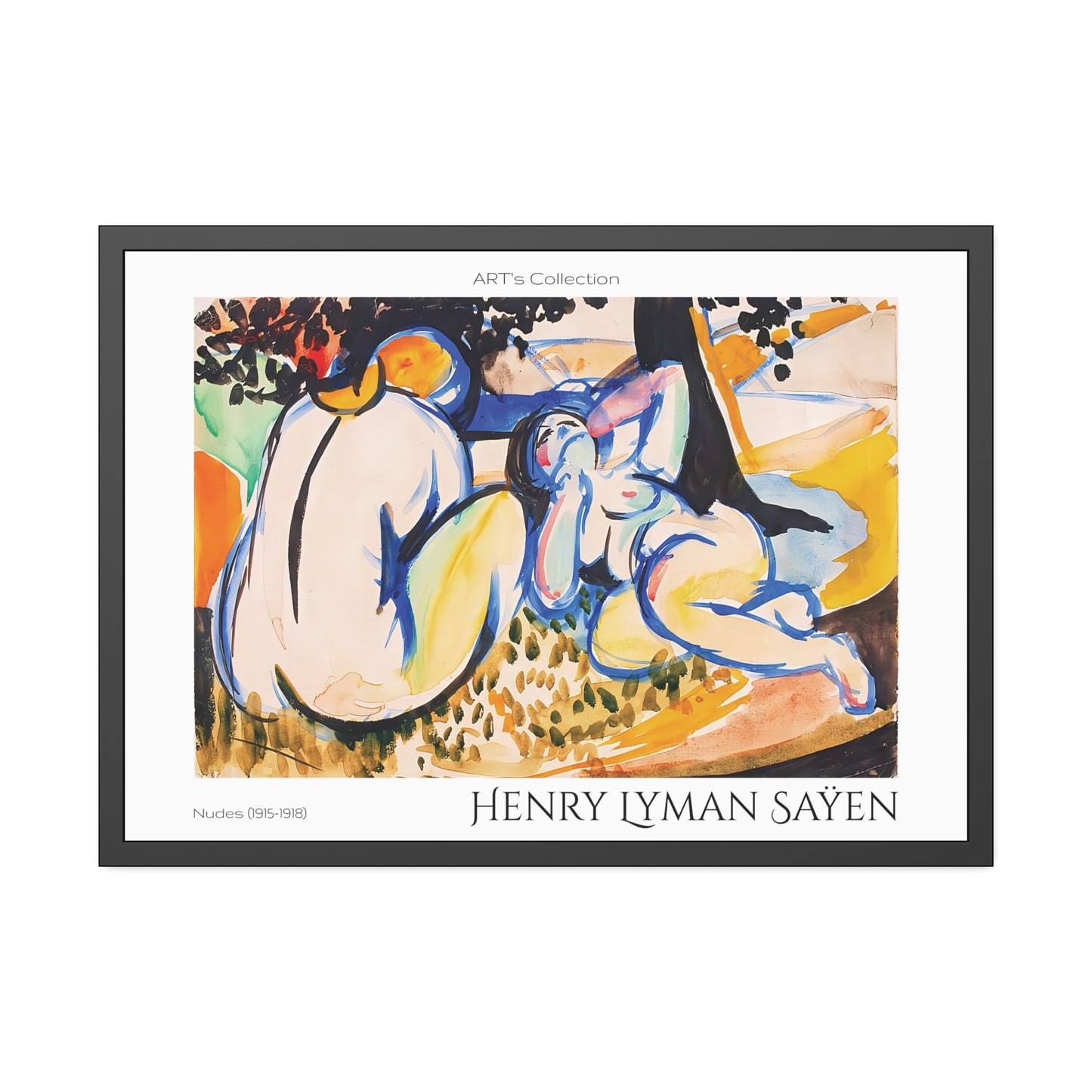 Nudes (1915-1918) by Henry Lyman Saÿen / Affiche Encadrée série ART's Collection