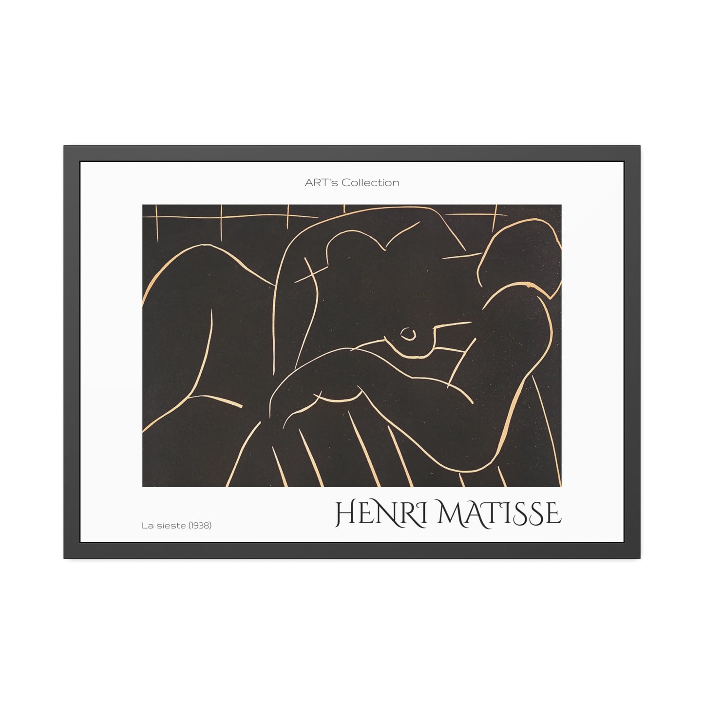 La sieste (1938) by Henry Matisse / Affiche Encadrée série ART's Collection