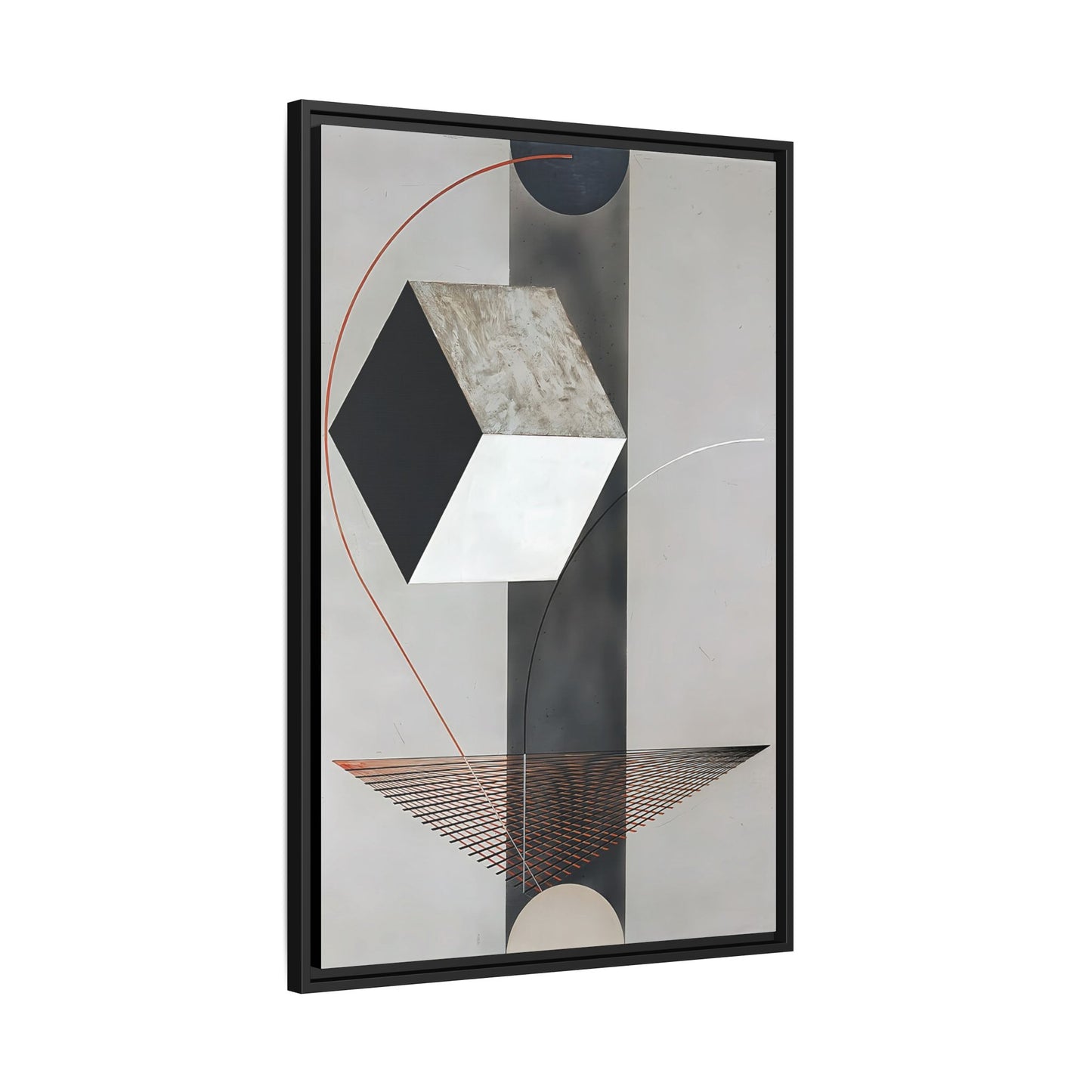 Proun 99 (ca. 1923-1925) by El Lissitzky / Toile encadrée sur caisse américaine