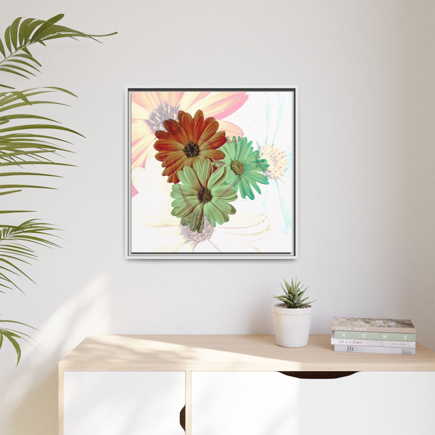 Collection Signature "FLORAL Numéro 14" sur Toile encadrée avec caisse américaine