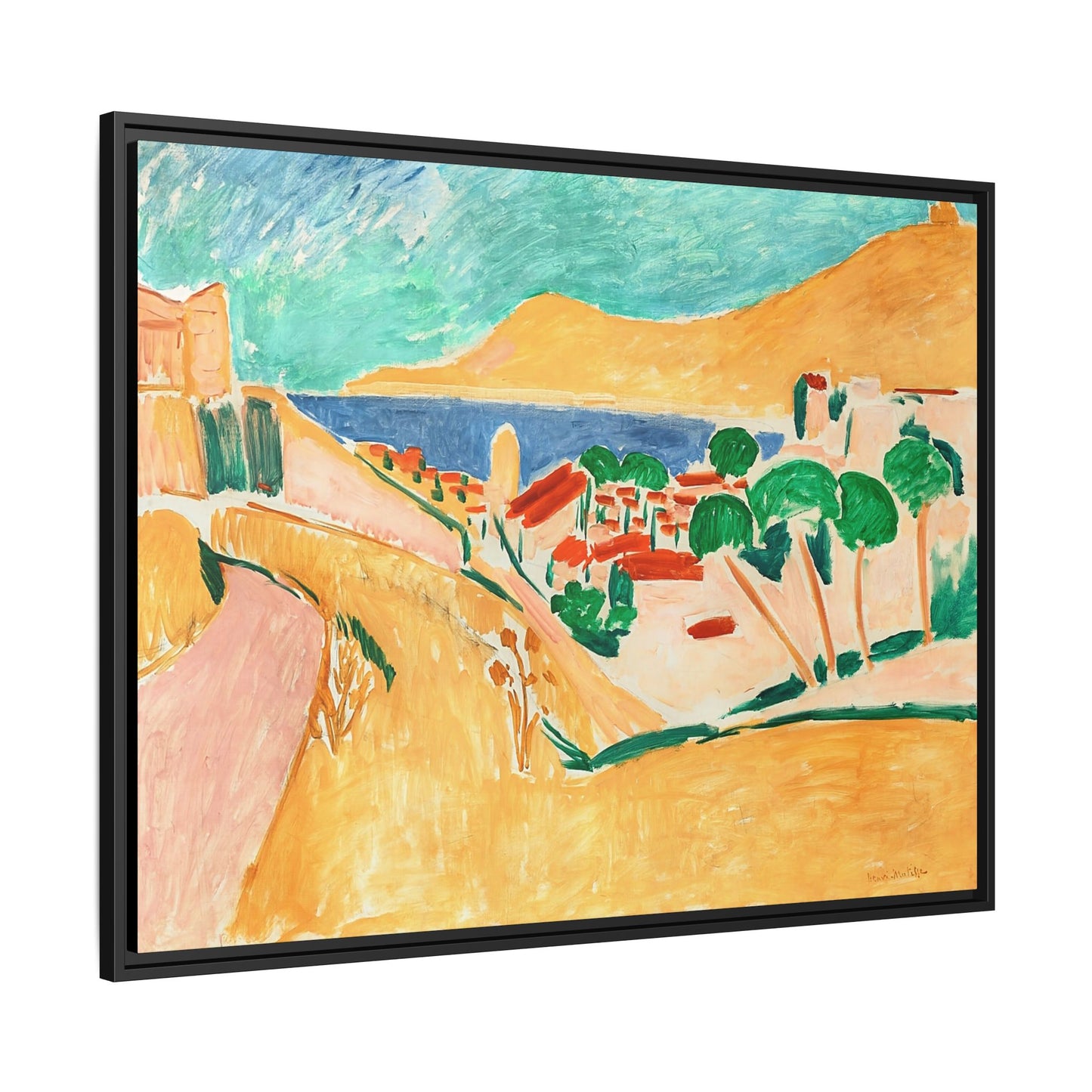 Collioure en août (autour de 1911) by Henri Matisse / Toile encadrée sur caisse américaine