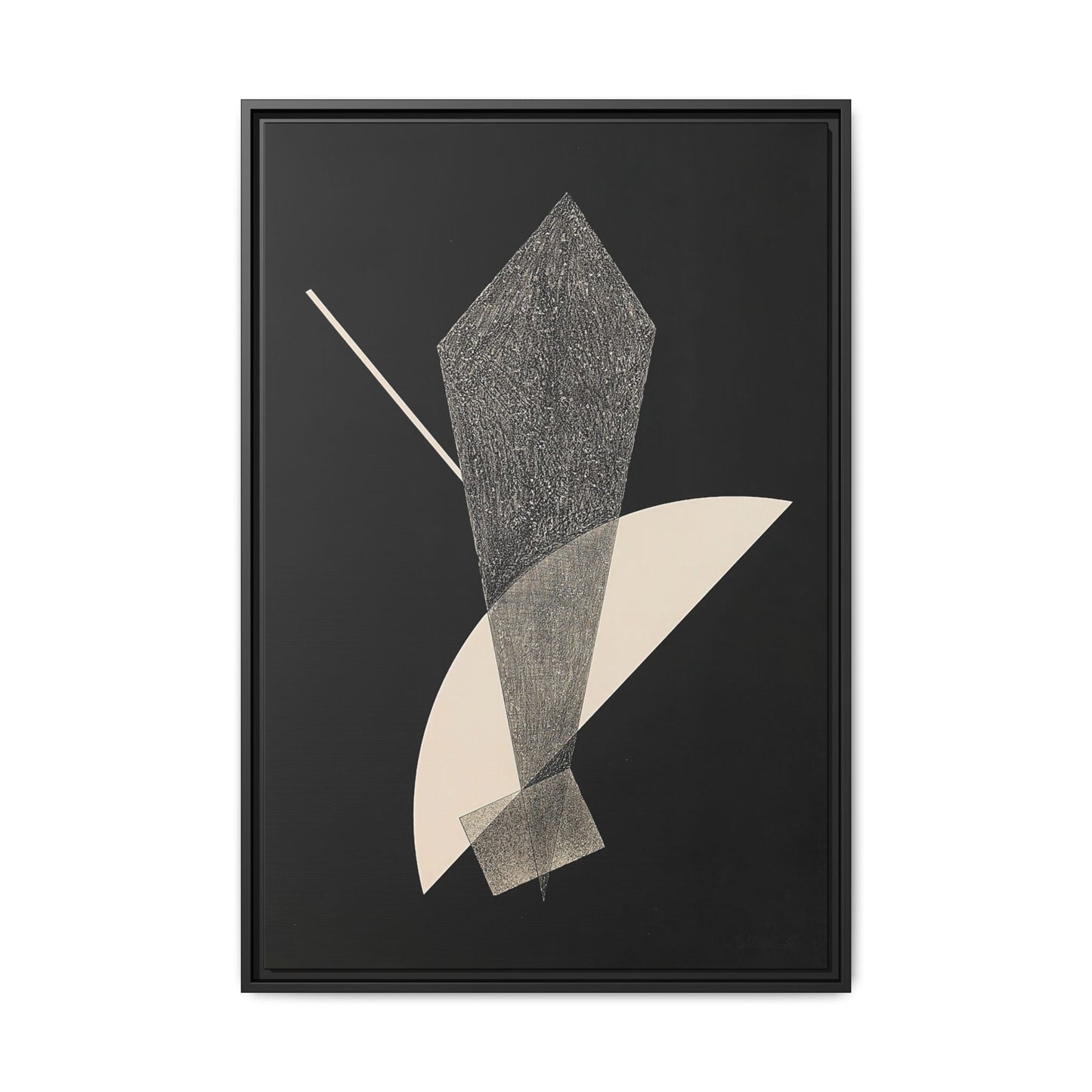 Konstruktion V (1923) by László Moholy-Nagy / Toile encadrée sur caisse américaine