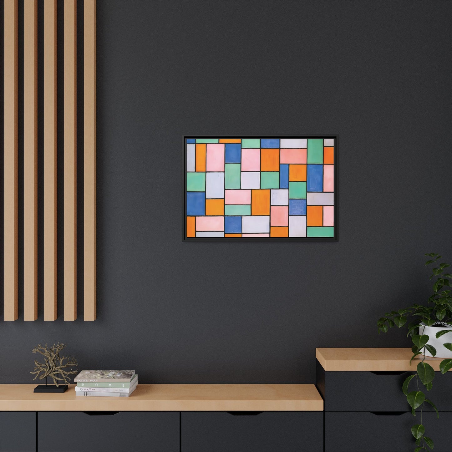 Composition in dissonances (1919) by Theo van Doesburg / Toile encadrée sur caisse américaine