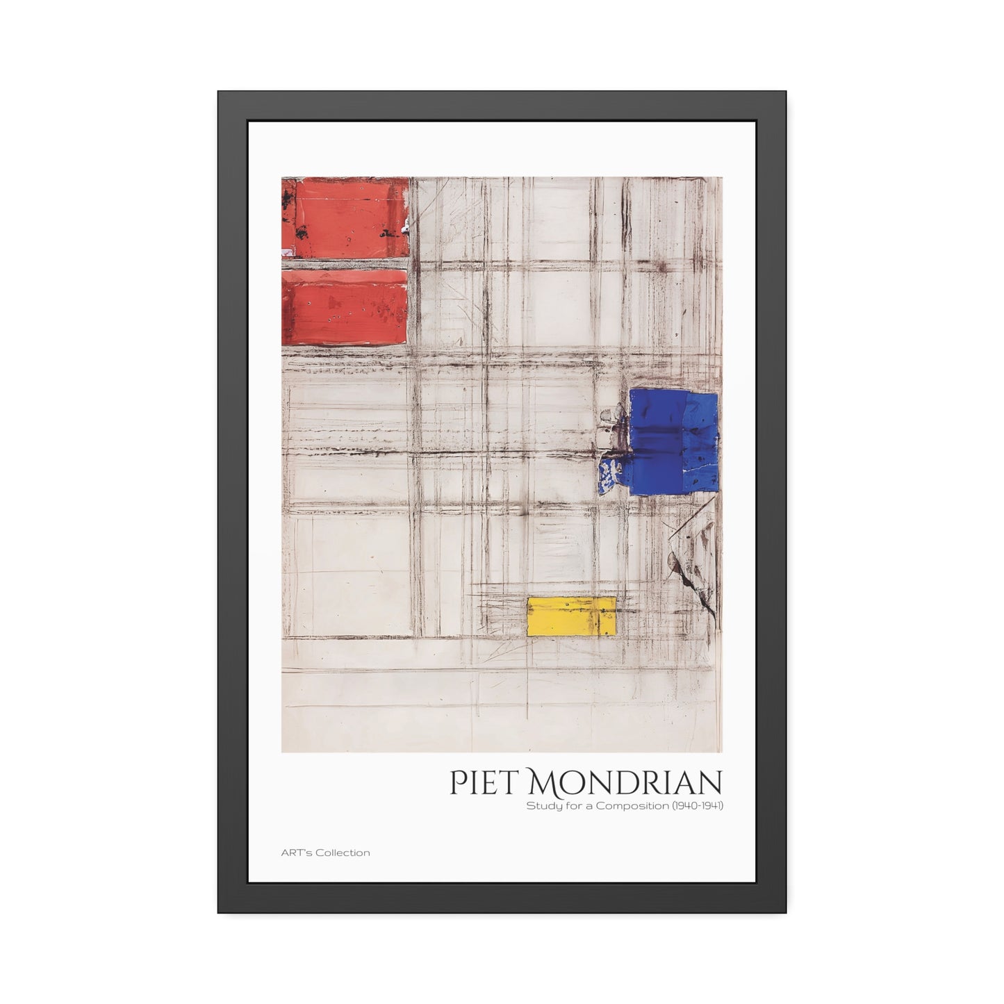 Study for a Composition (1940-1941) by Piet Mondrian / Affiche Encadrée série ART's Collection