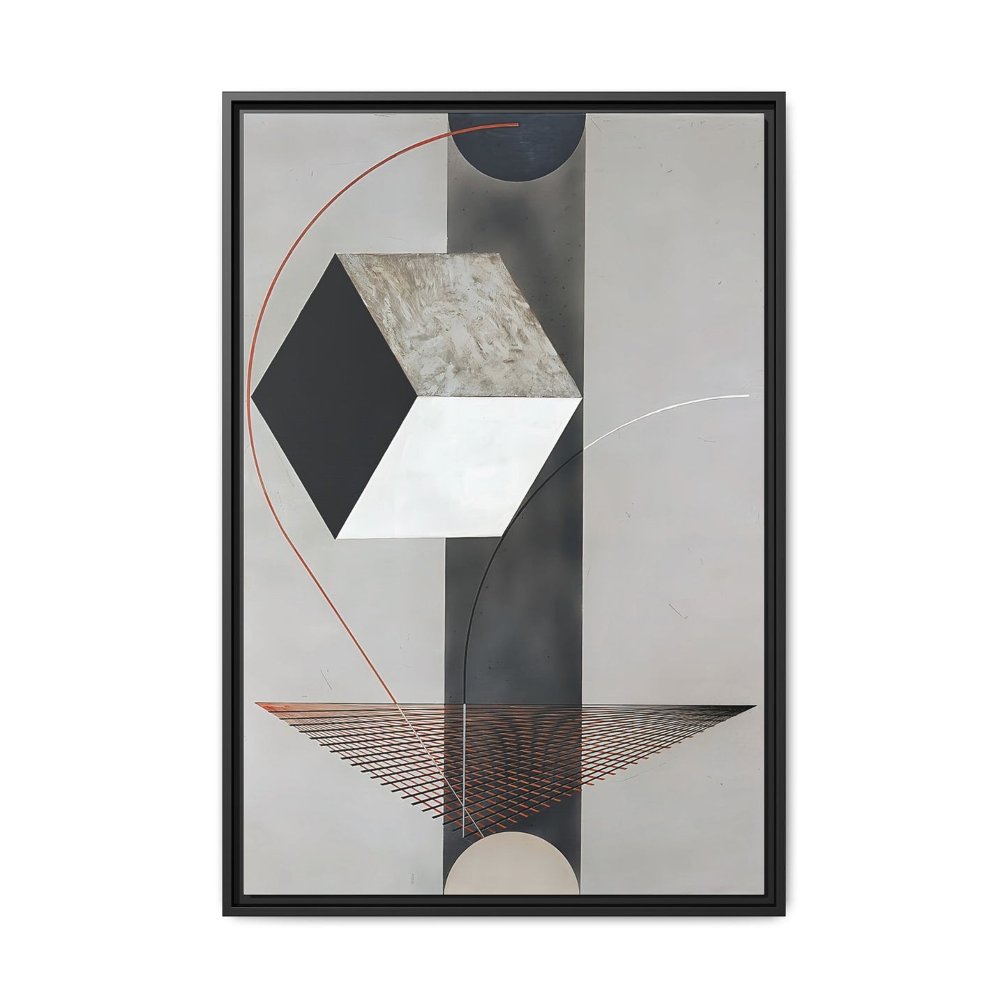 Proun 99 (ca. 1923-1925) by El Lissitzky / Toile encadrée sur caisse américaine