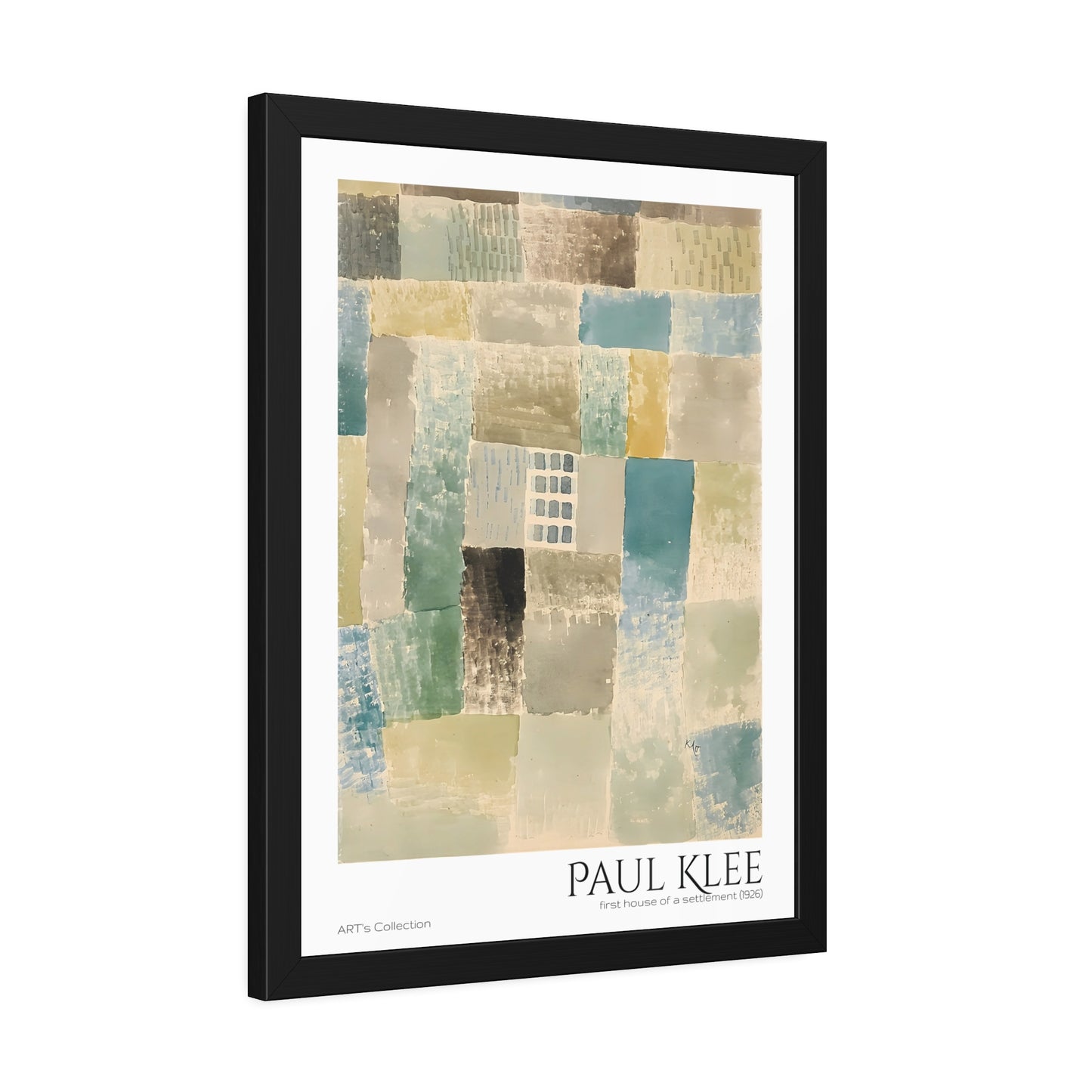 first house of a settlement (1926) by Paul Klee / Affiche Encadrée série ART's Collection