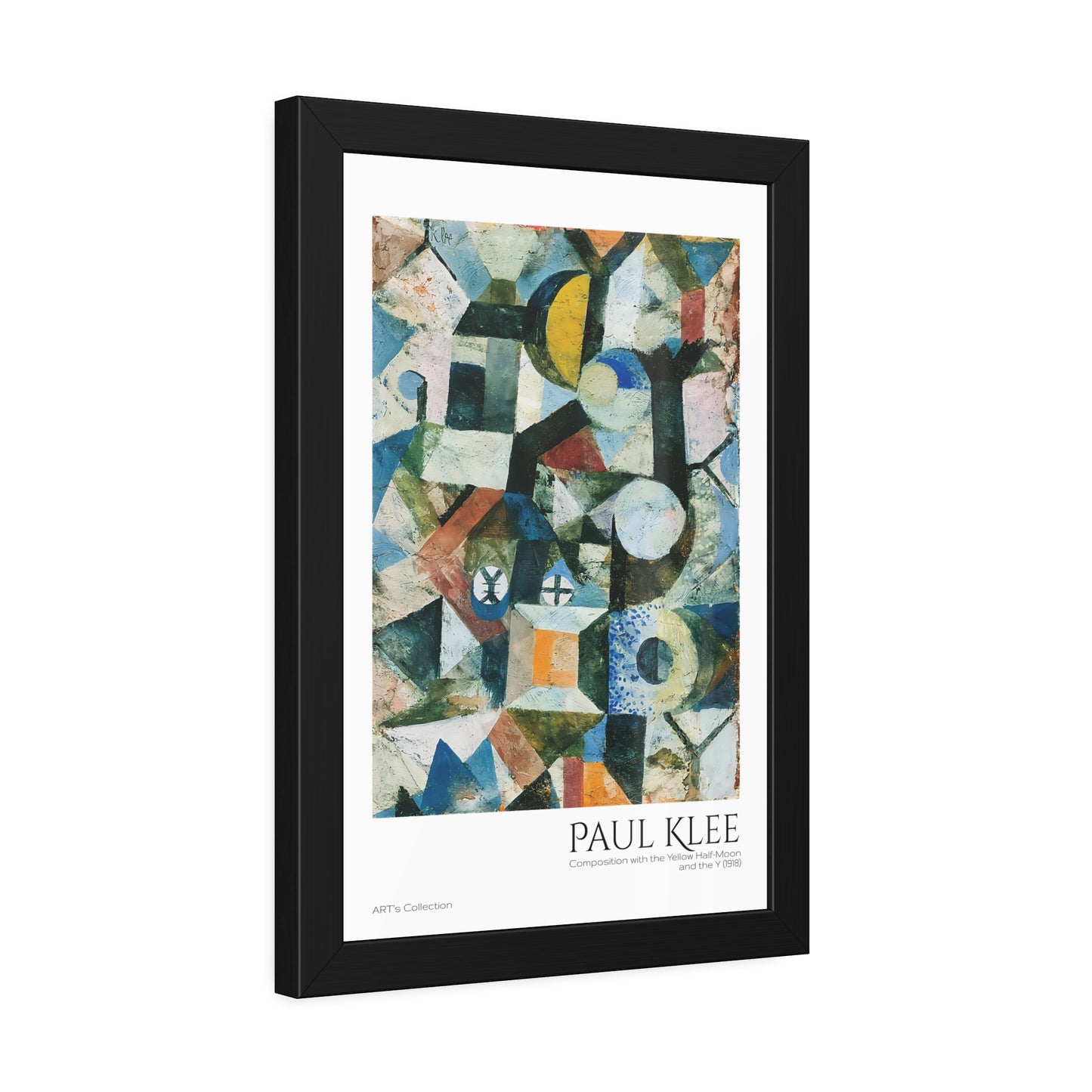 Composition with the Yellow Half-Moon and the Y (1918) by Paul Klee / Affiche Encadrée série ART's Collection