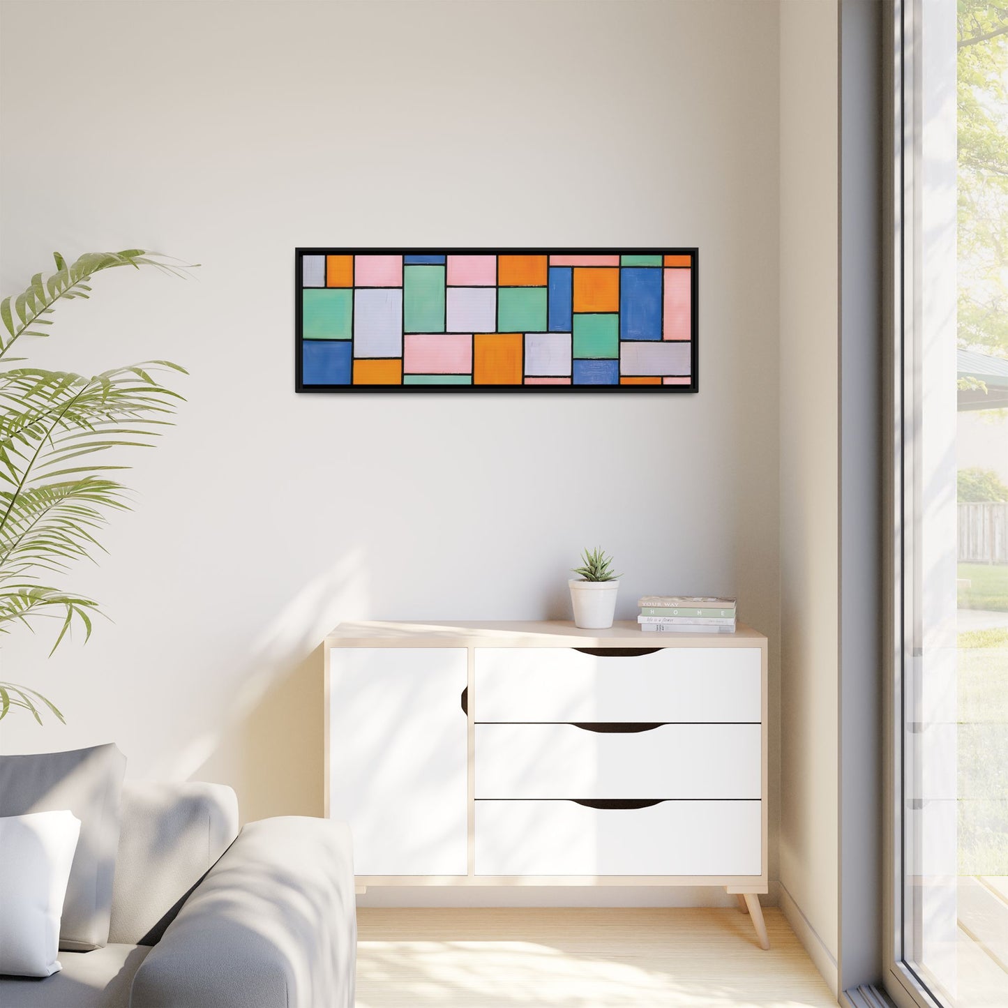 Composition in dissonances (1919) by Theo van Doesburg / Toile encadrée sur caisse américaine