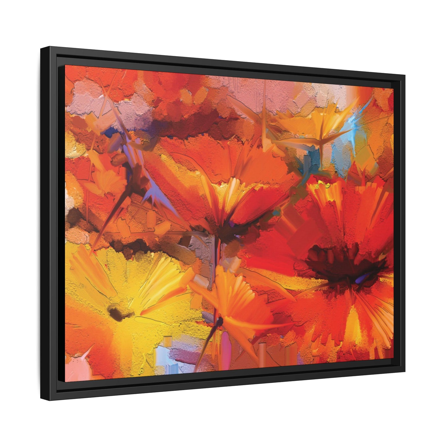 Tableau Floral Coquelicot "Série Sign Collections" / Toile encadrée sur caisse américaine