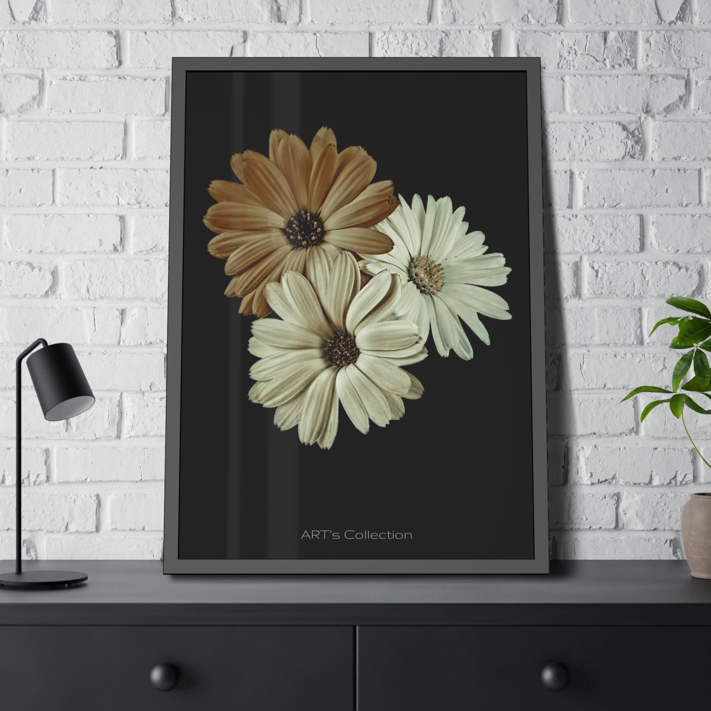 Collection Signature "FLORAL Numéro 3" sur Affiche Encadrée série ART's Collection