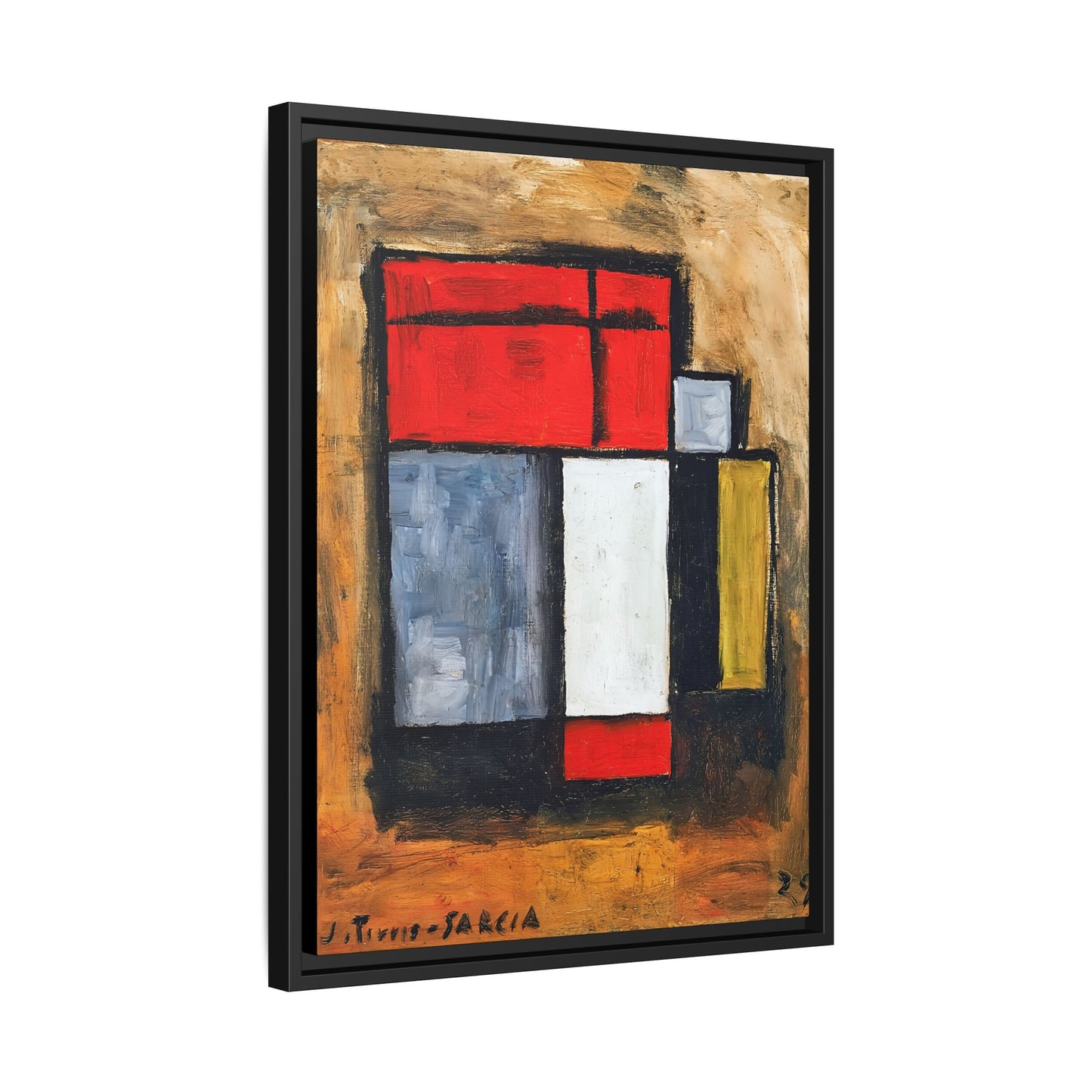 Formas abstractas (1929) by Joaquín Torres-García / Toile encadrée sur caisse américaine