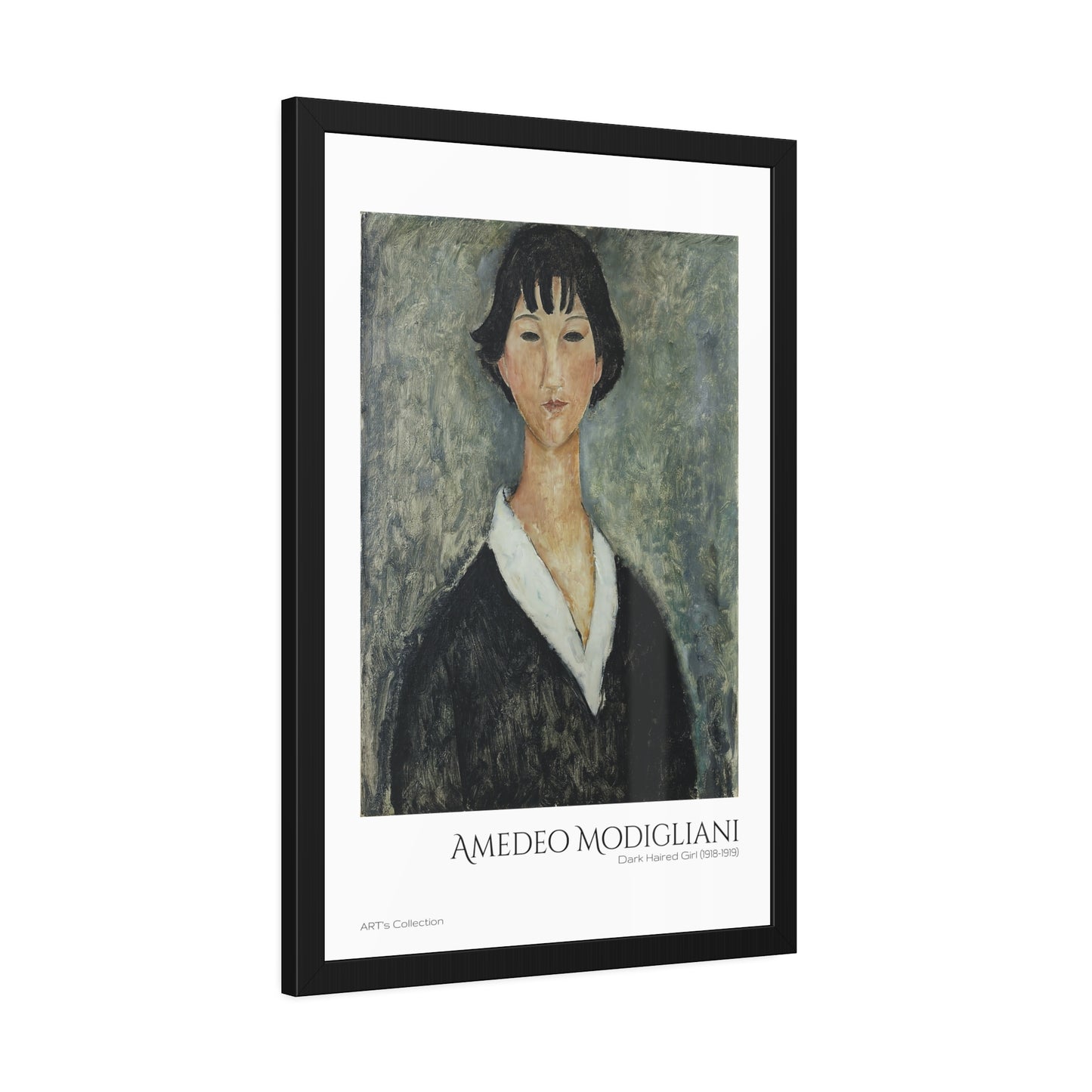 Dark Haired Girl (1918-1919) by Amedeo Modigliani / Affiche Encadrée série ART's Collection
