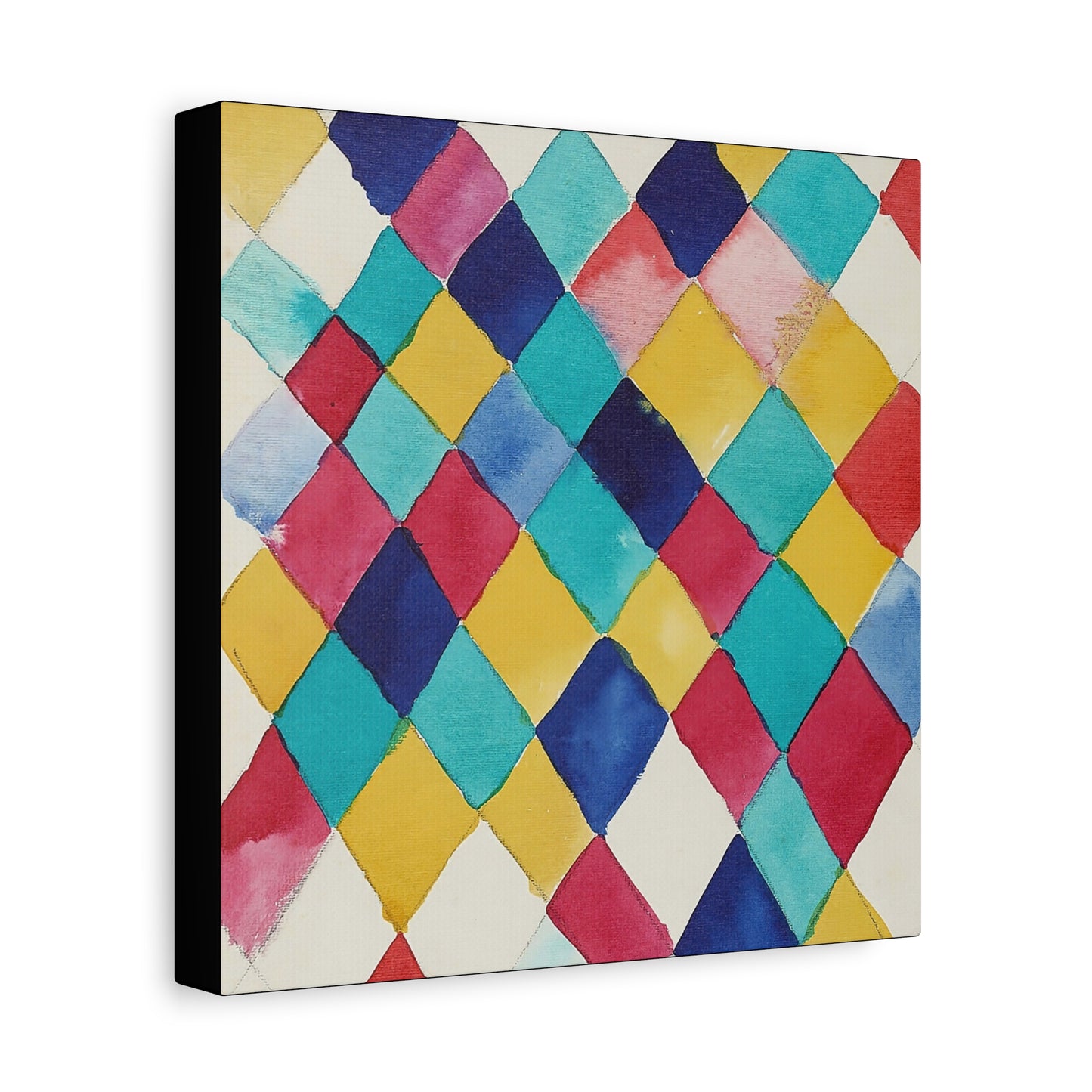 Farbstudie mit Rauten (1913) by Wassily Kandinsky / Reproduction Fine Art sur Toile / Epaisseur 3,2cm - 1'25 po