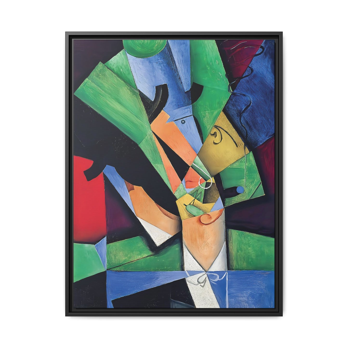 The Smoker (1913) by Juan Gris / Toile encadrée sur caisse américaine