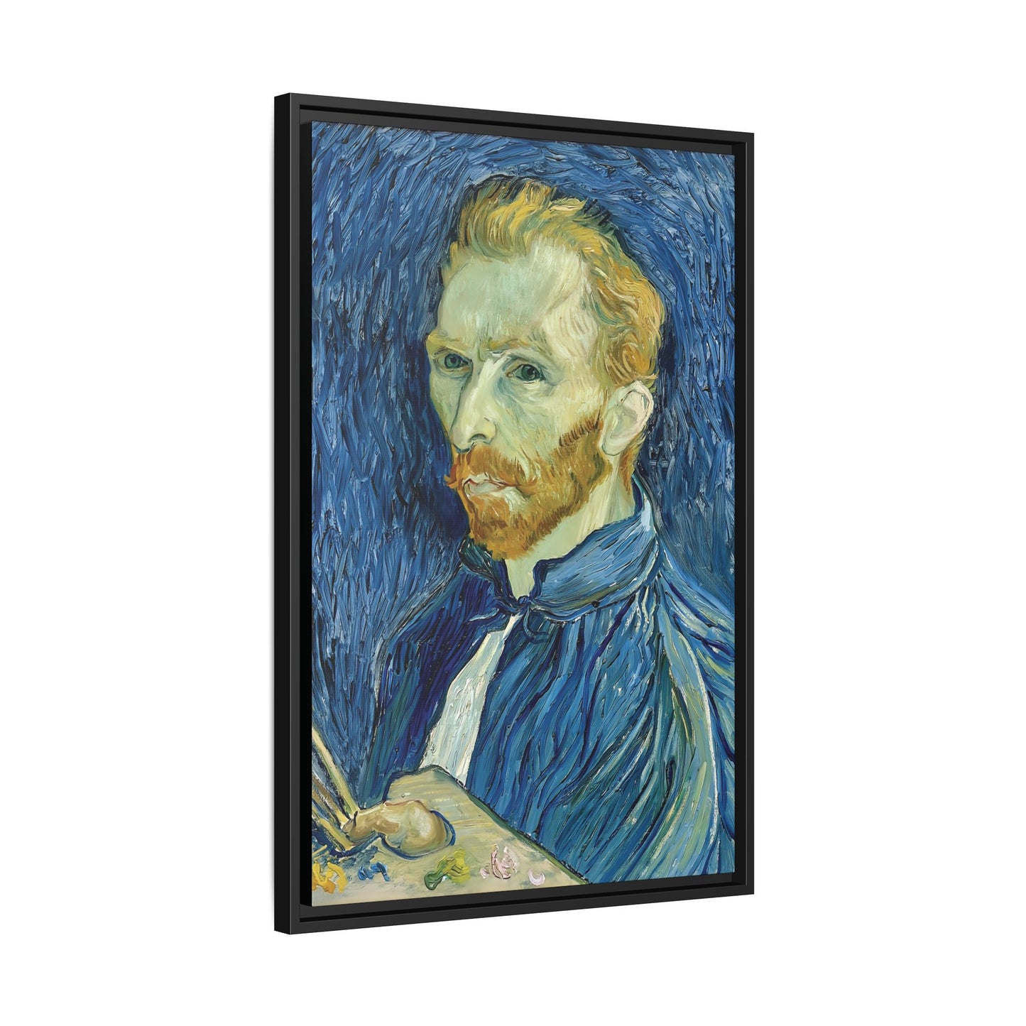 Self-Portrait (1889) by Vincent van Gogh / Toile encadrée sur caisse américaine
