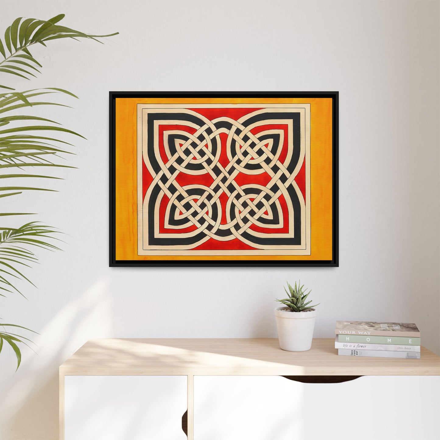 Celtic Ornament (ca 1900) by Elizabeth A. Nedwill / Toile encadrée sur caisse américaine