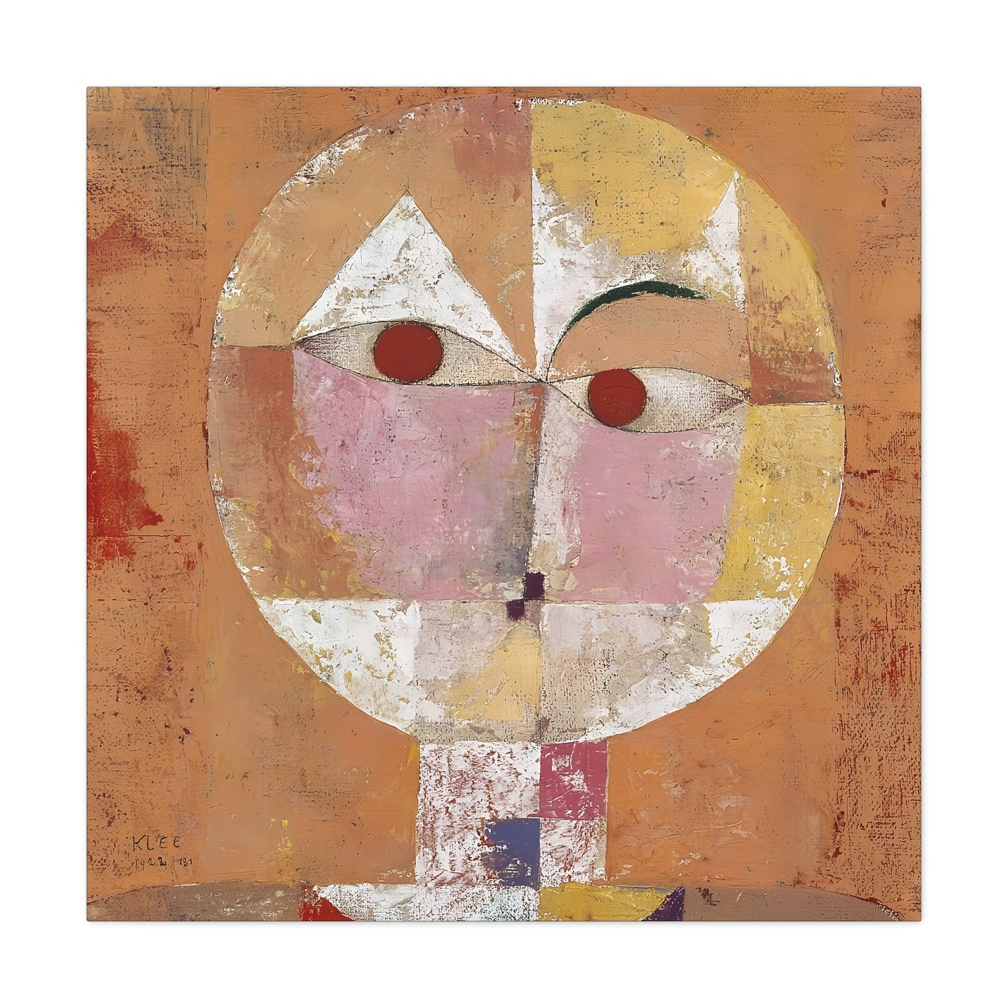 Senecio - Soon to be Aged (1922) by Paul Klee / Reproduction Fine Art sur Toile / Large Epaisseur 3.2 cm - 1.25 inch