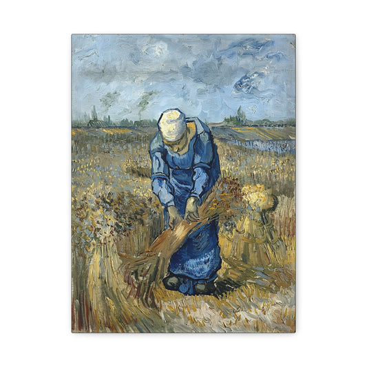 Peasant Woman Binding Sheaves (After Millet) by Vincent van Gogh / Reproduction Fine Art sur Toile / Epaisseur 3,2cm - 1'25 po