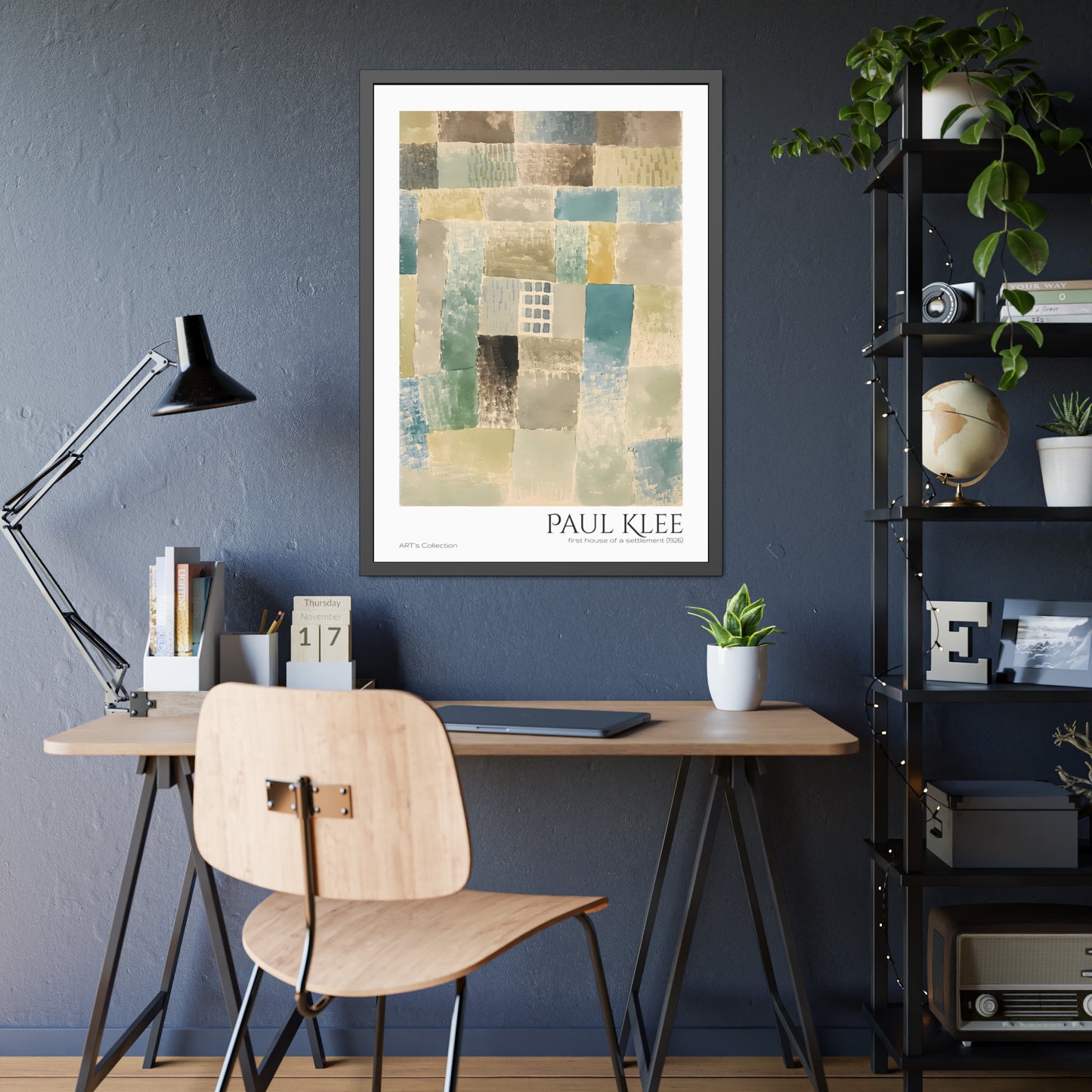 first house of a settlement (1926) by Paul Klee / Affiche Encadrée série ART's Collection