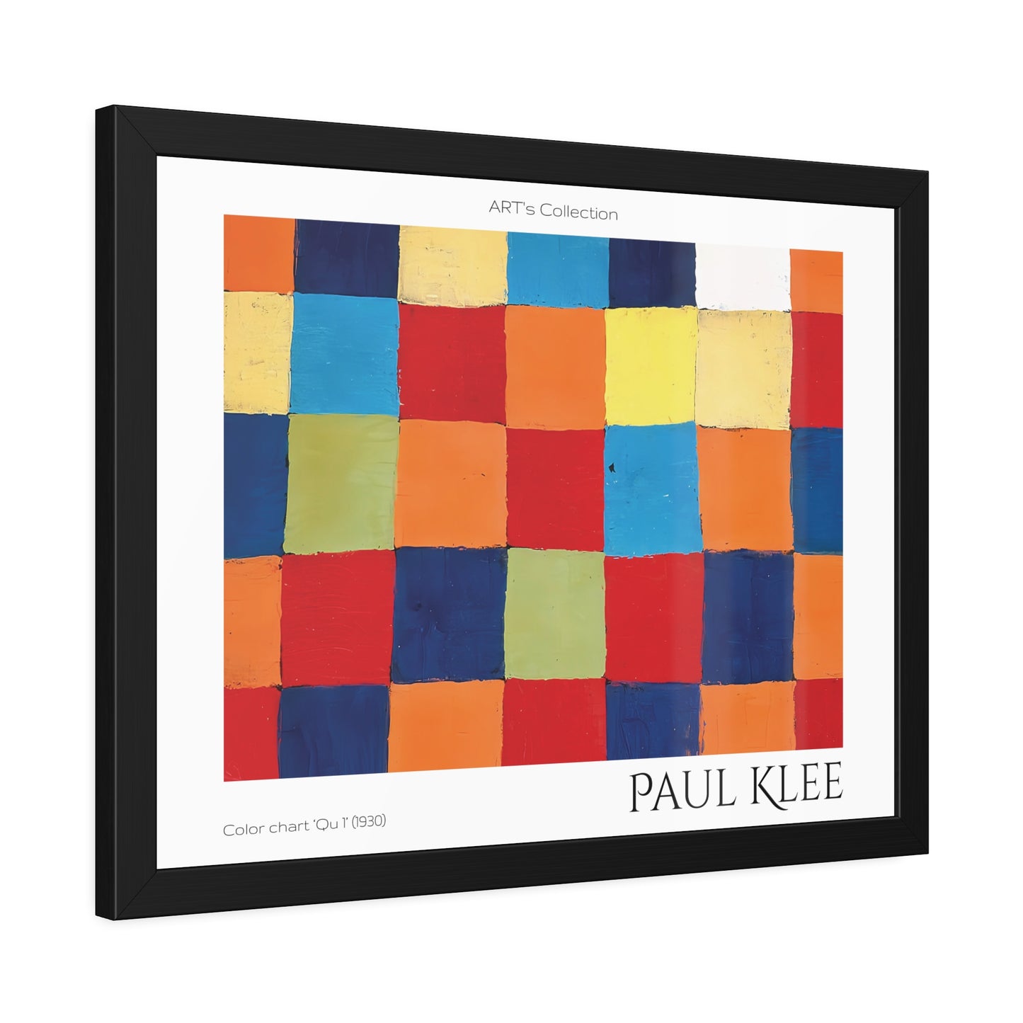 Color chart Qu 1 (1930) by Paul Klee / Affiche Encadrée série ART's Collection