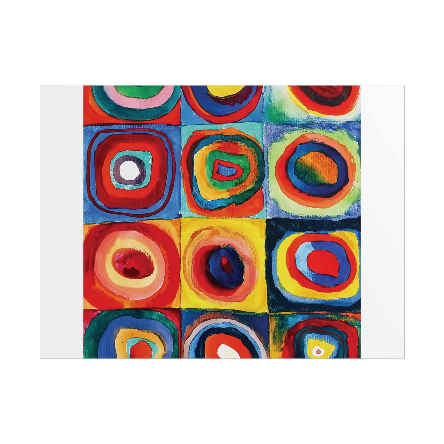 Quadrate mit konzentrischen Ringen (1913) by Wassily Kandinsky / Affiche imprimée - Série ART's Collection