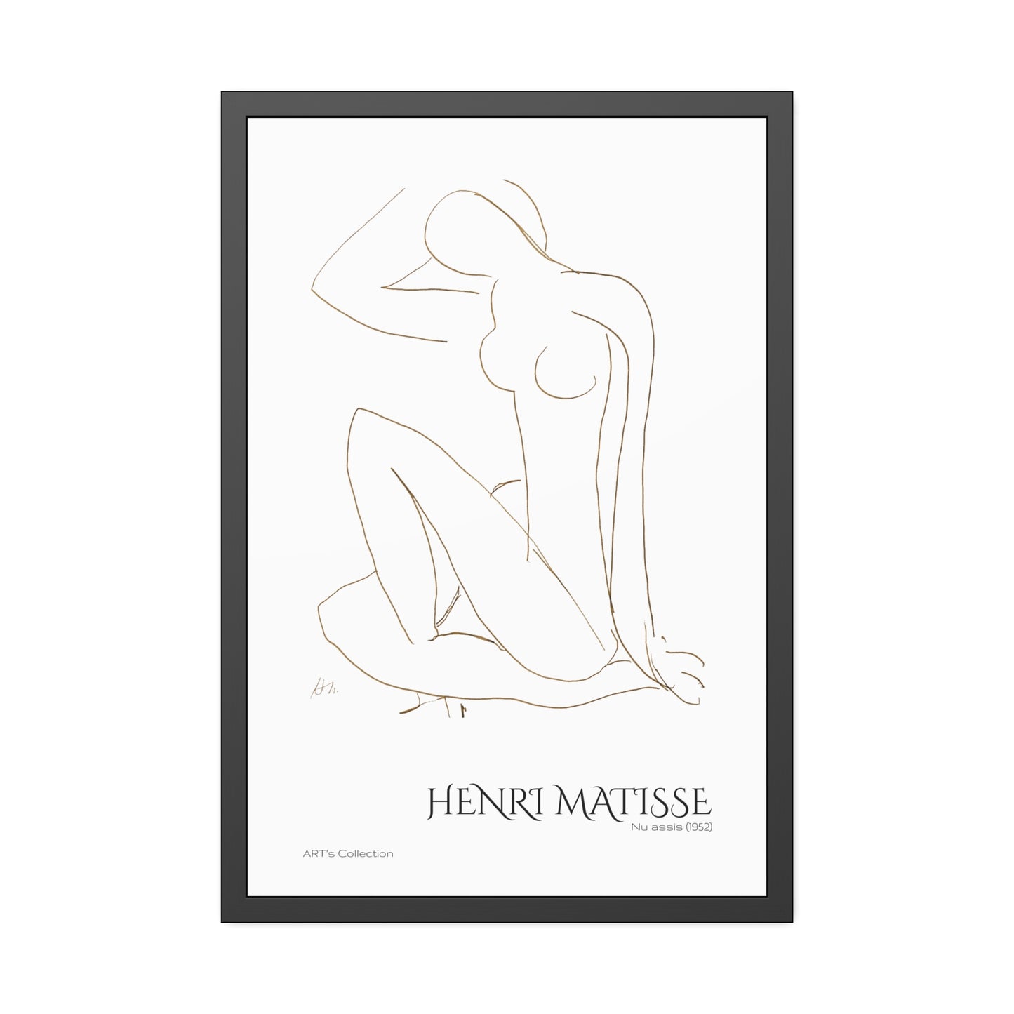 Nu assis (1952) by Henri Matisse / Affiche Encadrée série ART's Collection