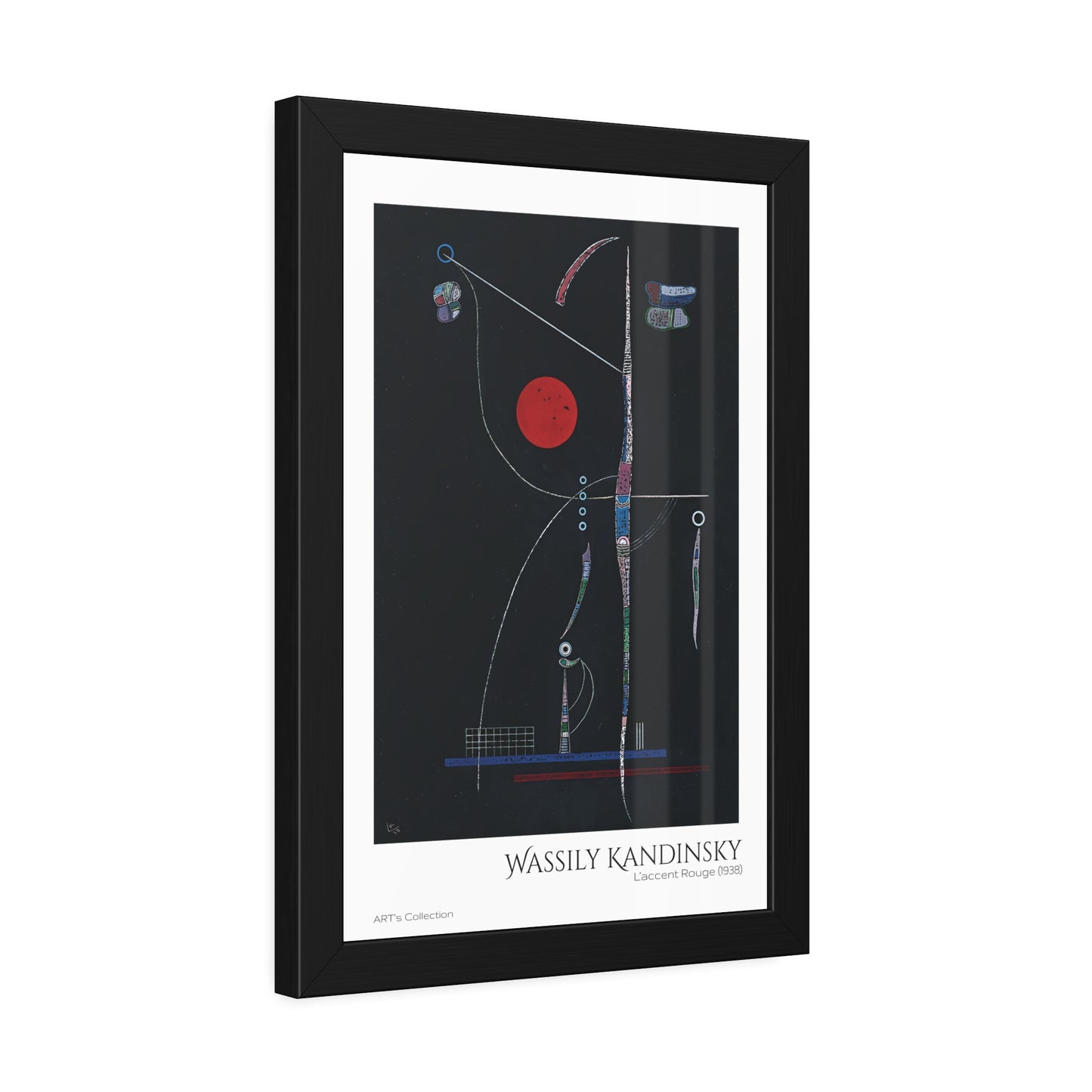 L' accent Rouge (1938) by Wassily Kandinsky / Affiche Encadrée série ART's Collection