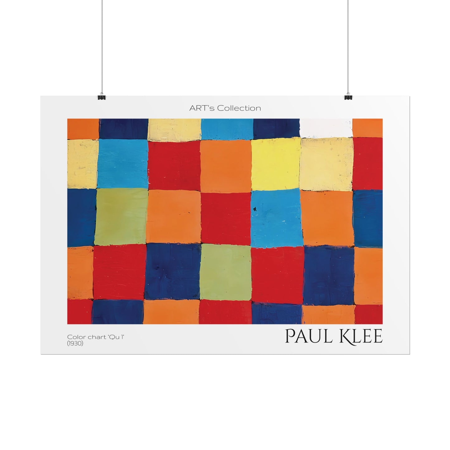 Color chart Qu 1(1930) by Paul Klee / Affiche imprimée - Série ART's Collection