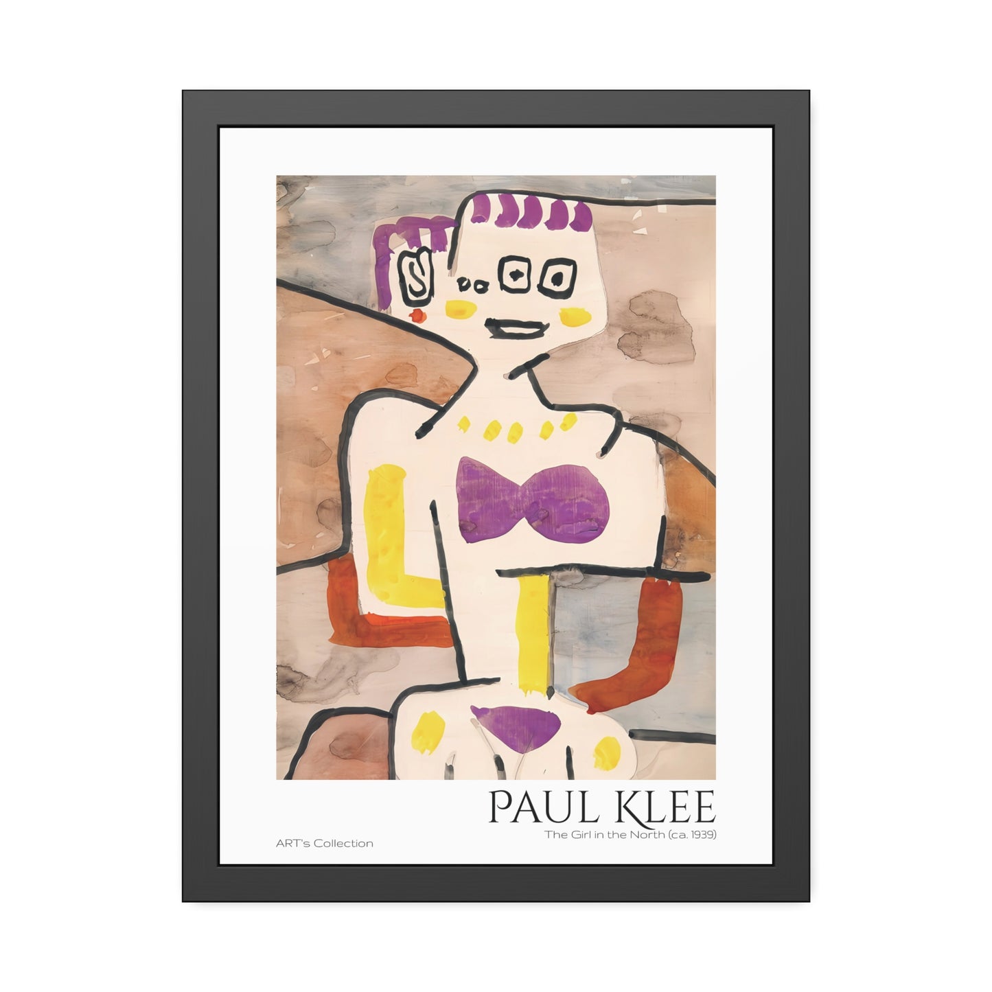 The Girl in the North (ca. 1939) by Paul Klee / Affiche Encadrée série ART's Collection