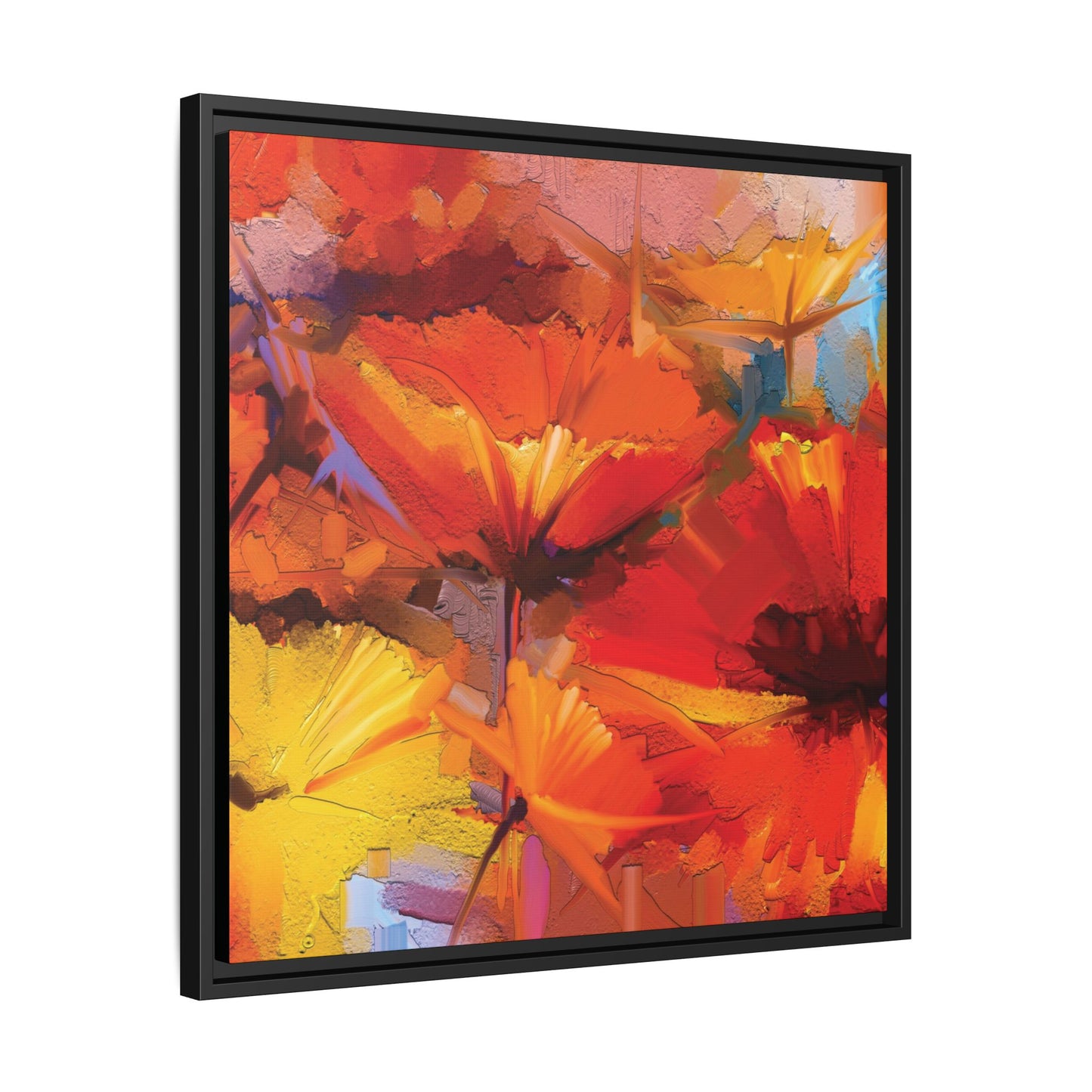 Tableau Floral Coquelicot "Série Sign Collections" / Toile encadrée sur caisse américaine