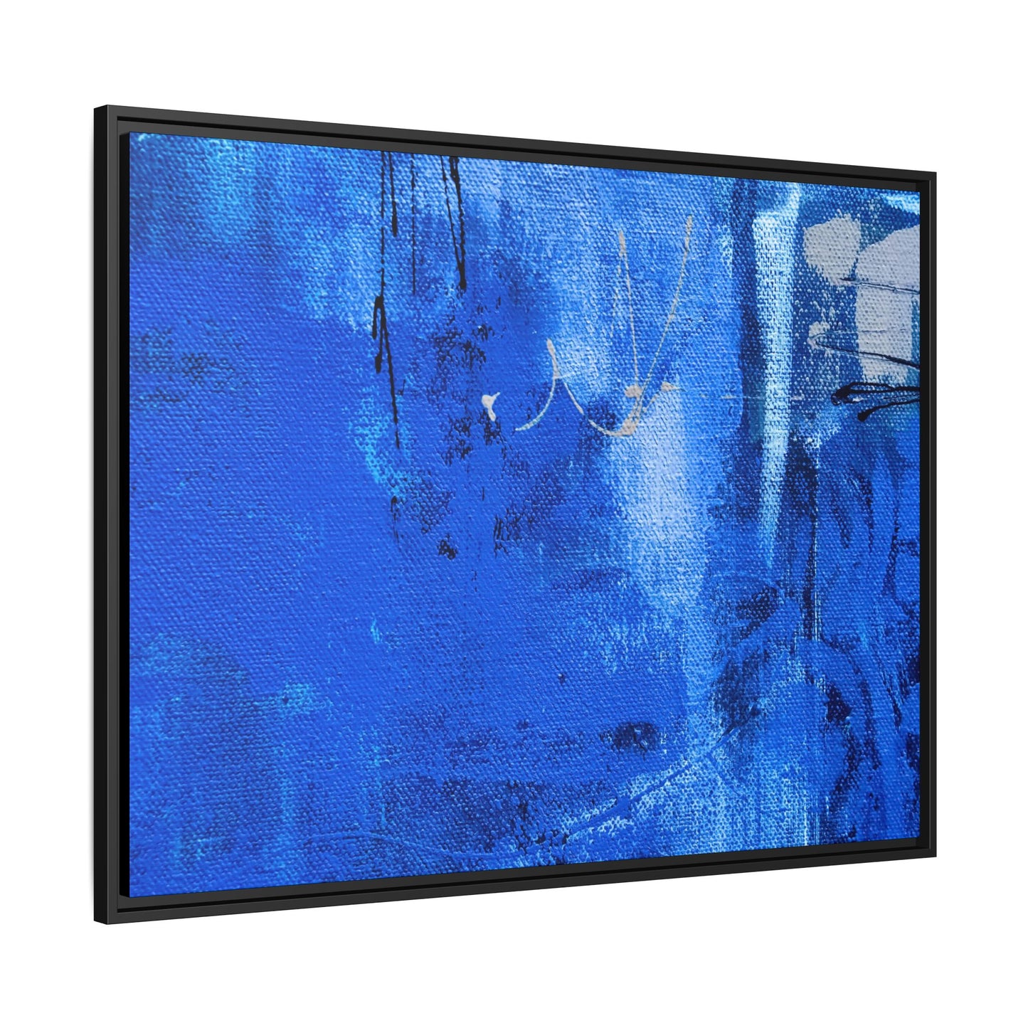 Tableau Beaux Arts Bleu Intense "Série Sign Collections" / Toile encadrée sur caisse américaine