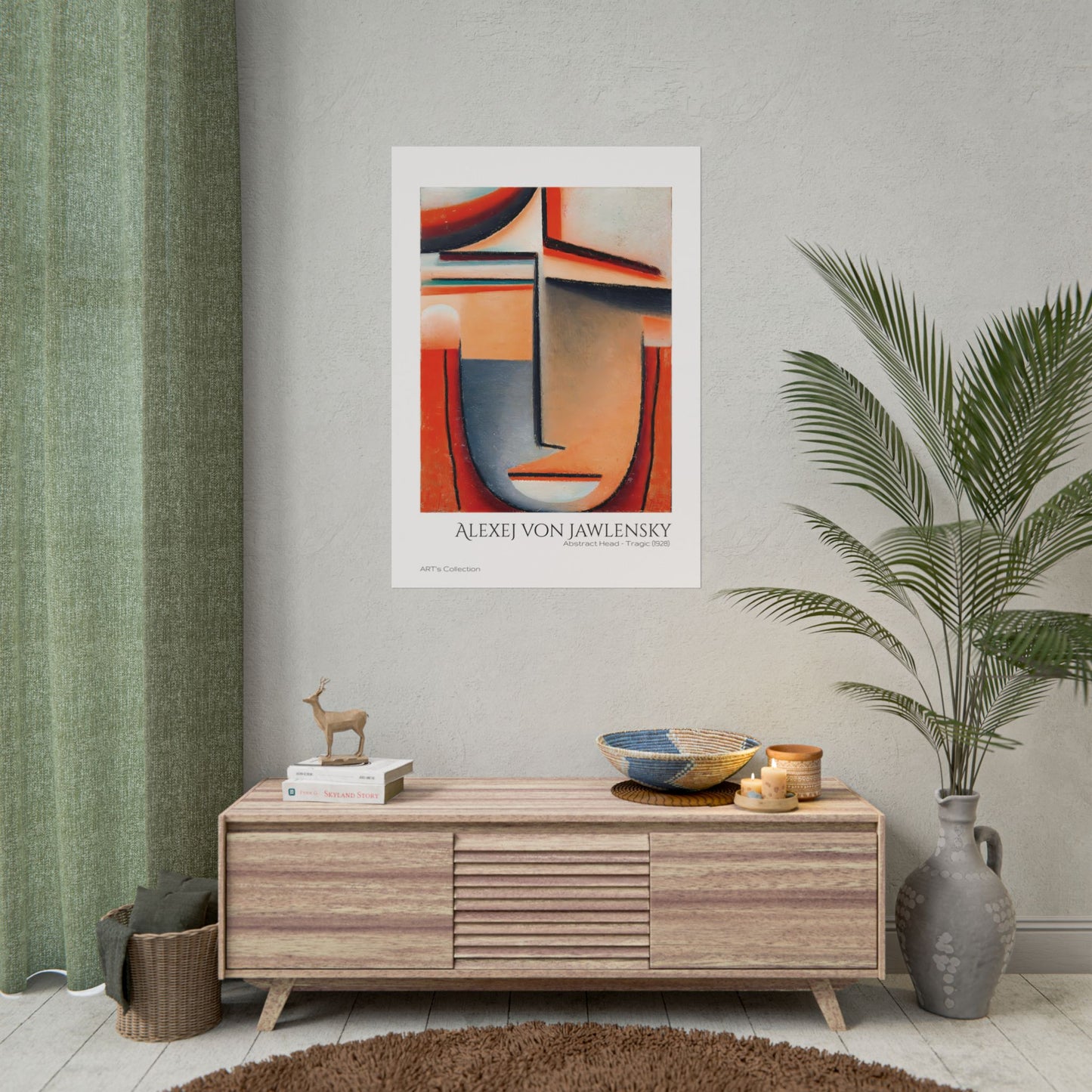 Abstract Head - Tragic (1928) by Alexej von Jawlensky / Affiche imprimée - Série ART's Collection