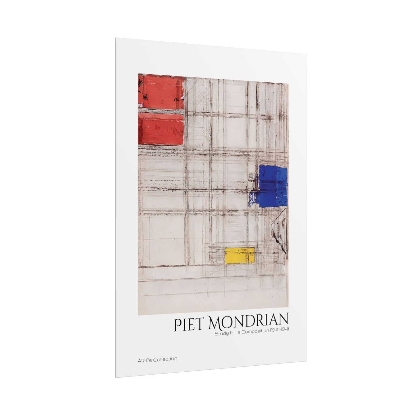 Study for a Composition (1940 - 1941) by Piet Mondrian / Affiche imprimée - Série ART's Collection
