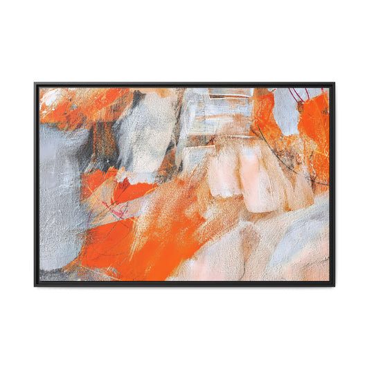 Tableau Intemporel Mandarine "Série Sign Collections" / Toile encadrée sur caisse américaine