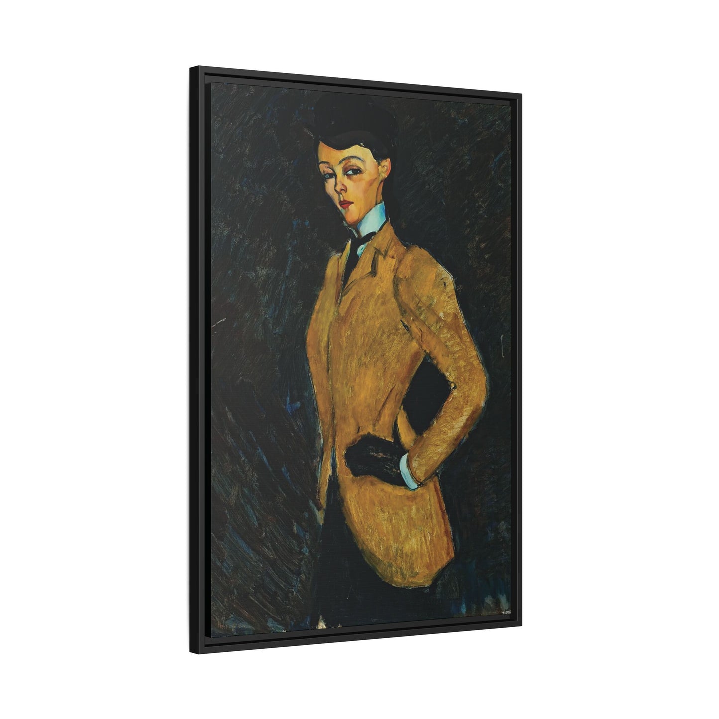 L'amazone (1909) by Amedeo Modigliani / Toile encadrée sur caisse américaine