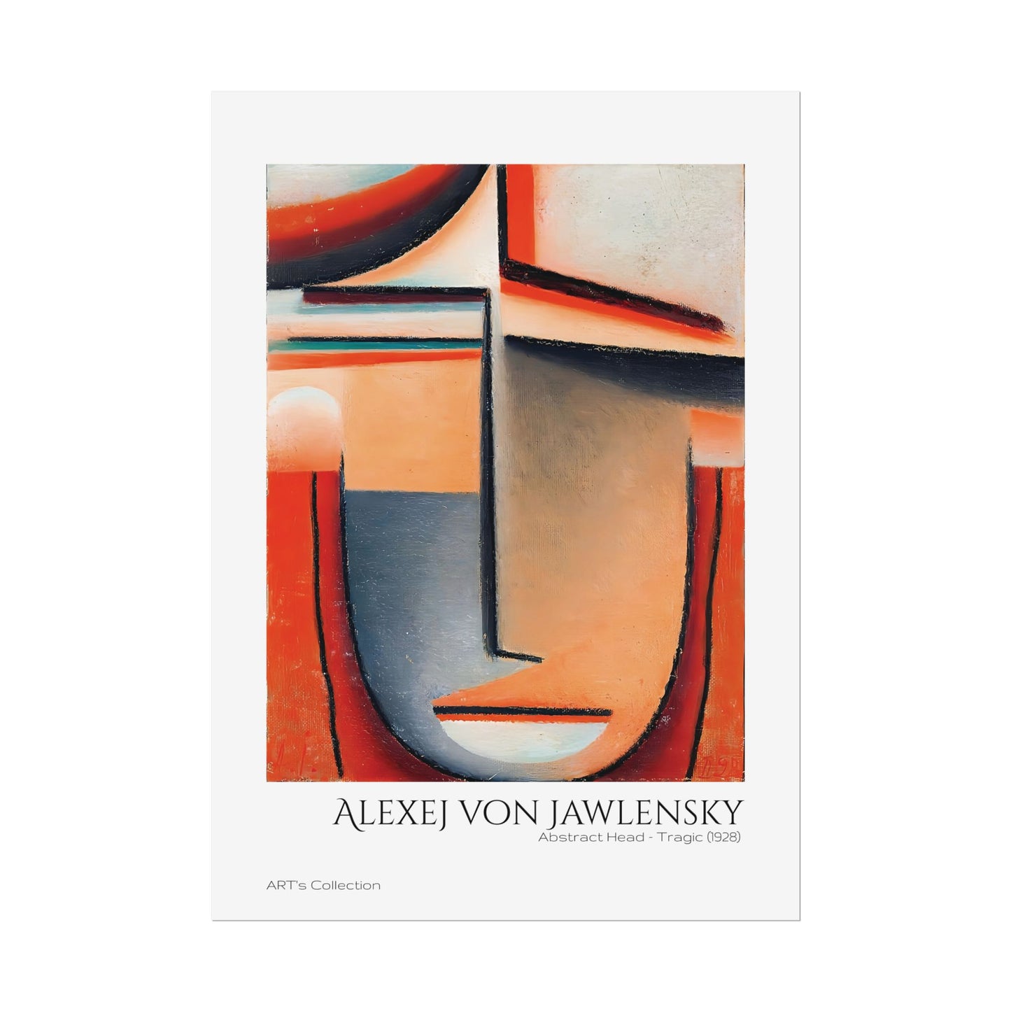 Abstract Head - Tragic (1928) by Alexej von Jawlensky / Affiche imprimée - Série ART's Collection