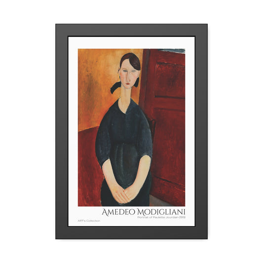 Portrait of Paulette Jourdain (1919) by Amedeo Modigliani / Affiche Encadrée série ART's Collection