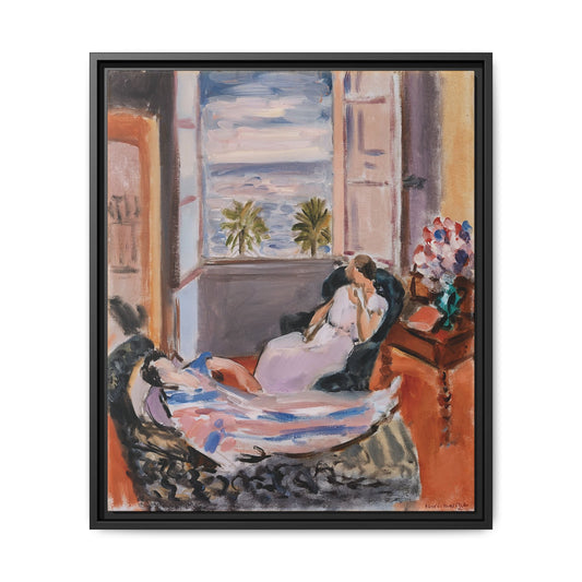 Intérieur à deux personnages, fenêtre ouverte (1922) by Henri Matisse / Toile encadrée sur caisse américaine